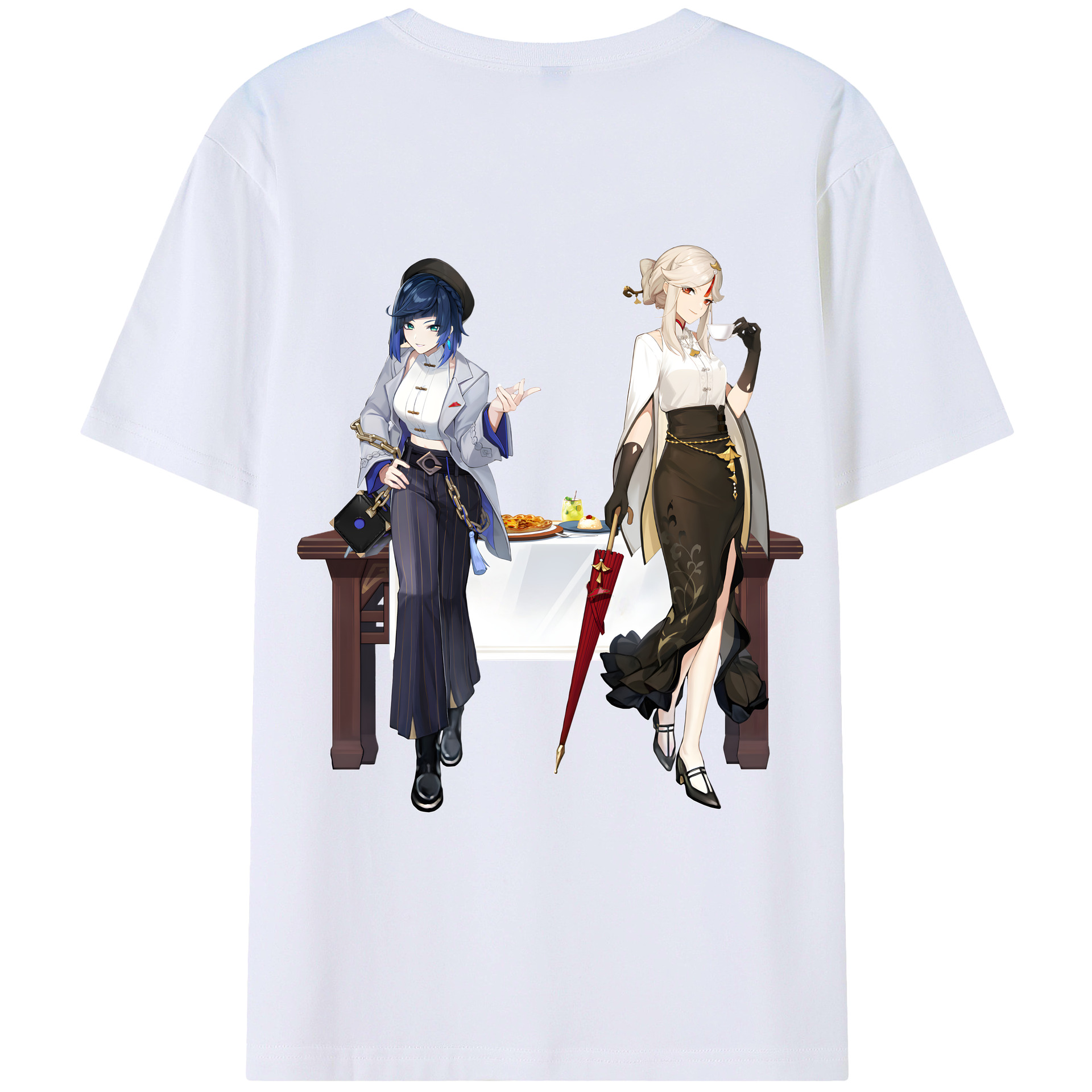 げんし神 夜兰 やらん genshin Yaran レディース半袖Tシャツ(バックプリント)