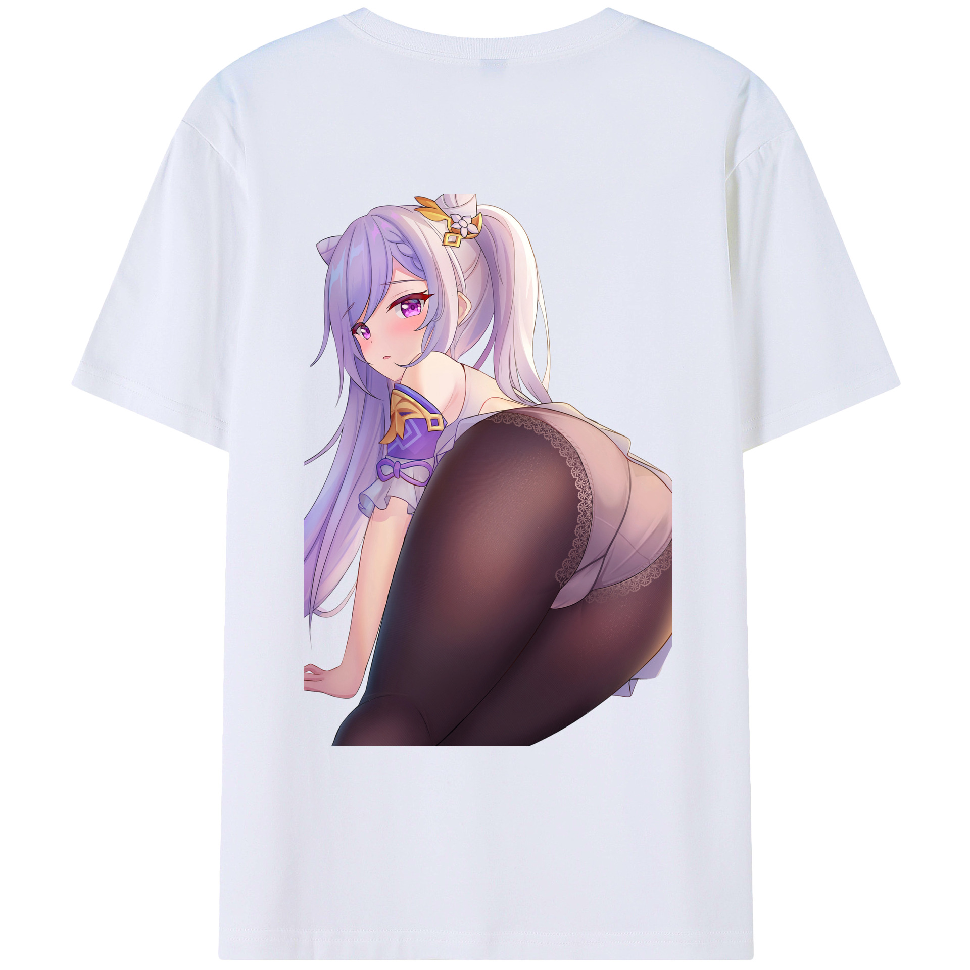 げんし神 刻晴 こくせい genshin Kokusei レディース半袖Tシャツ(バックプリント)