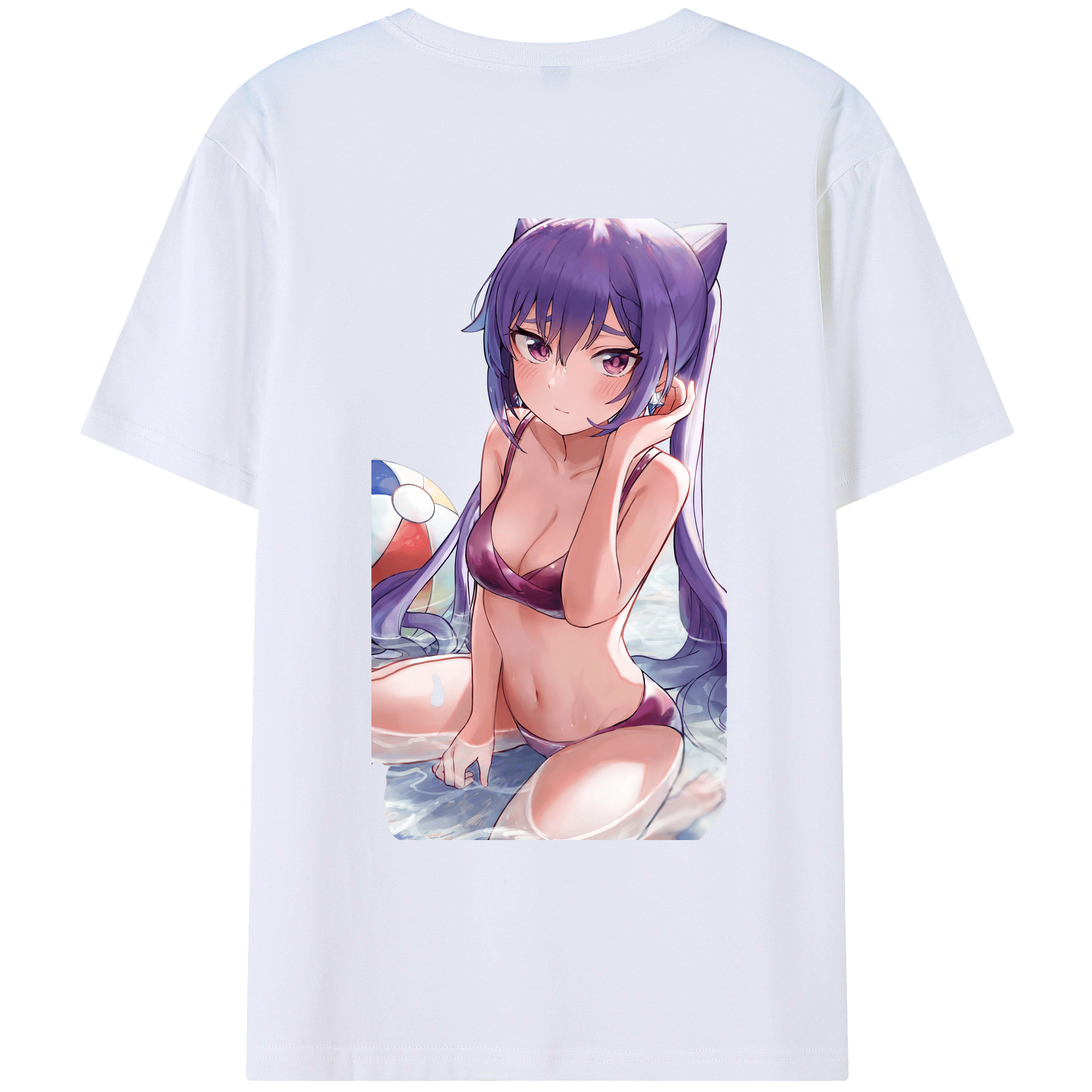 げんし神 刻晴 こくせい genshin Kokusei レディース半袖Tシャツ(バックプリント)