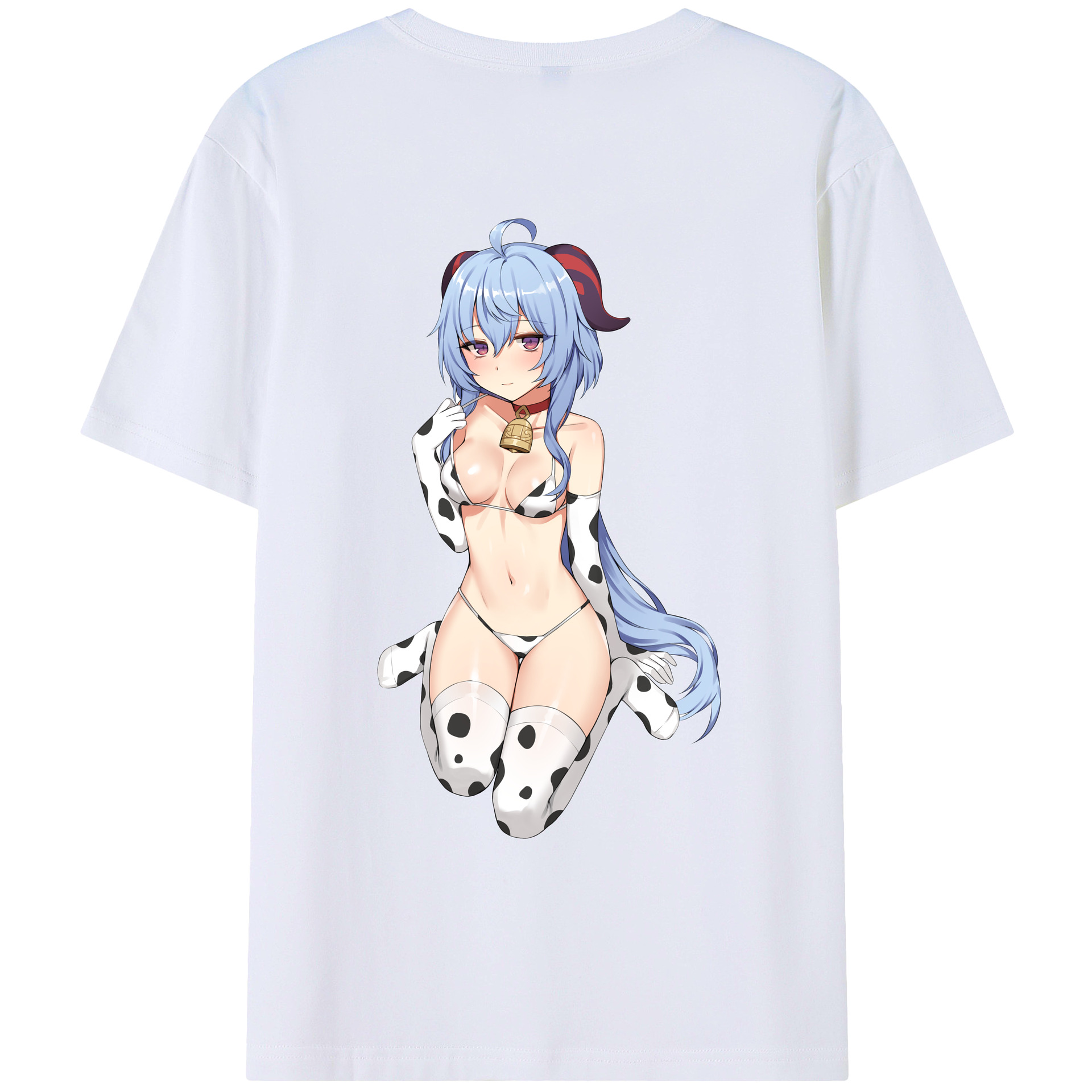げんし神 甘雨 かんう genshin Ganyu レディース半袖Tシャツ(バックプリント)