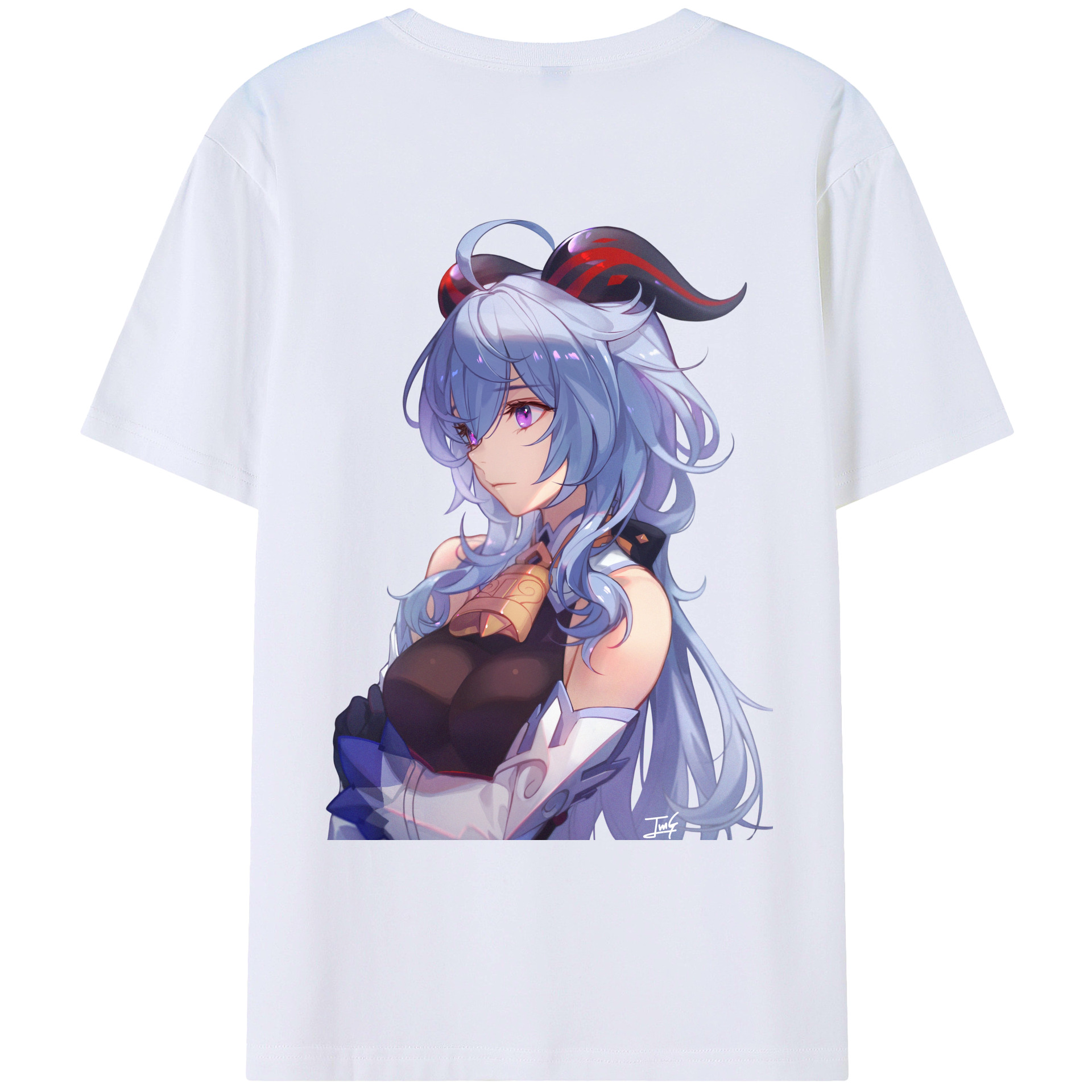 げんし神 甘雨 かんう genshin Ganyu レディース半袖Tシャツ(バックプリント)