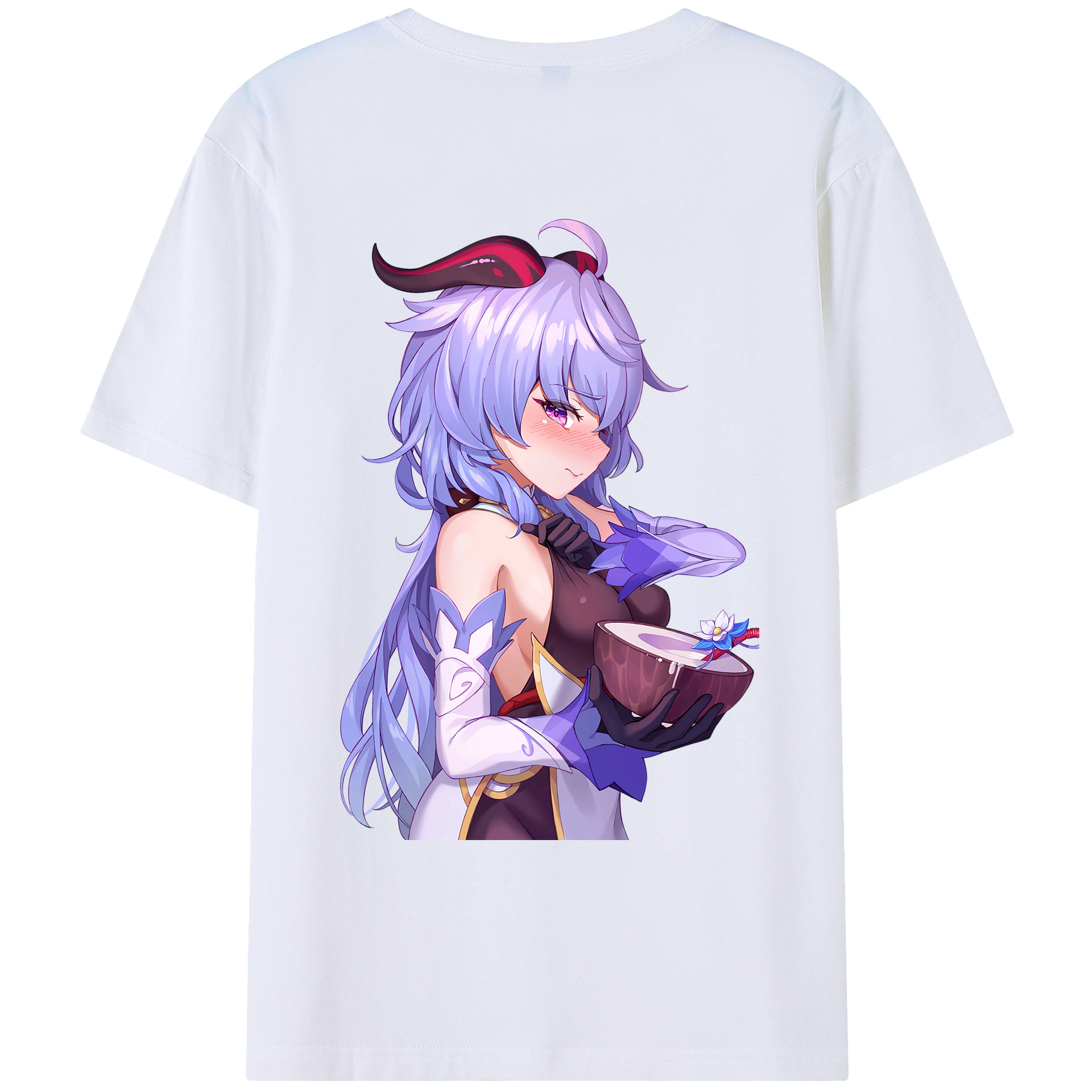 げんし神 甘雨 かんう genshin Ganyu レディース半袖Tシャツ(バックプリント)