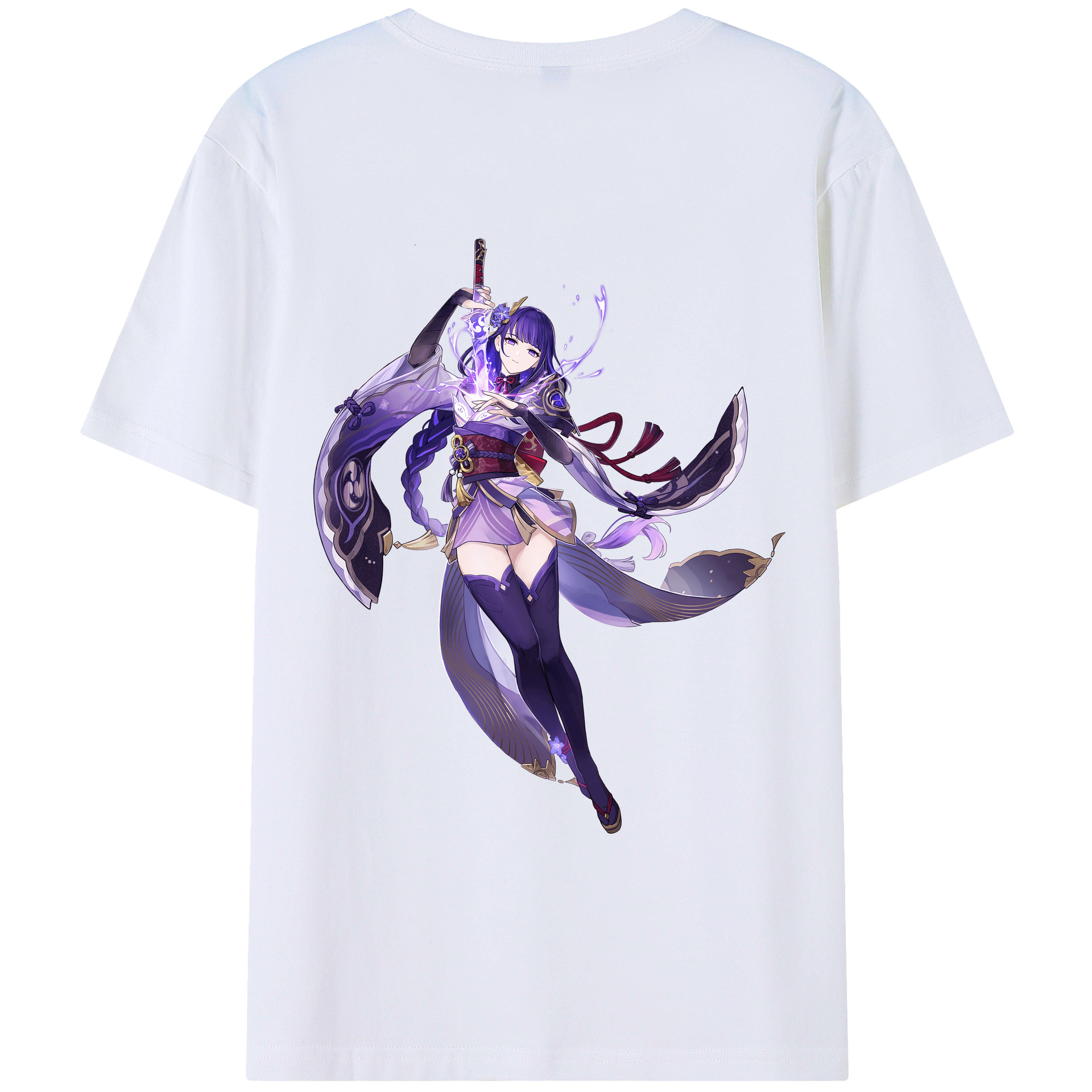 げんし神 雷電将軍 らいでんしょうぐん genshin Raiden Shogun レディース半袖Tシャツ(バックプリント)