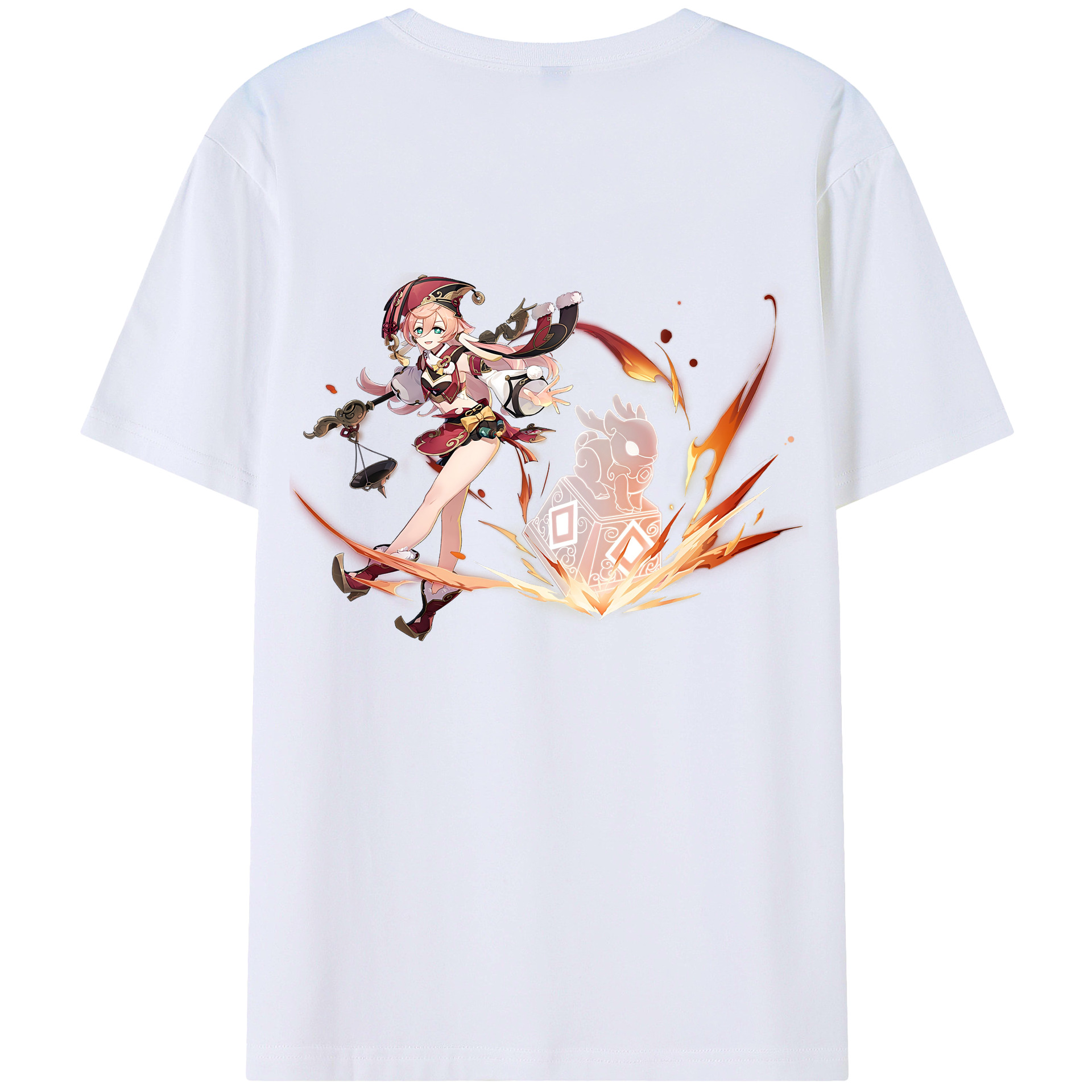 げんし神 ヤンフェイ genshin Yanfei レディース半袖Tシャツ(バックプリント)