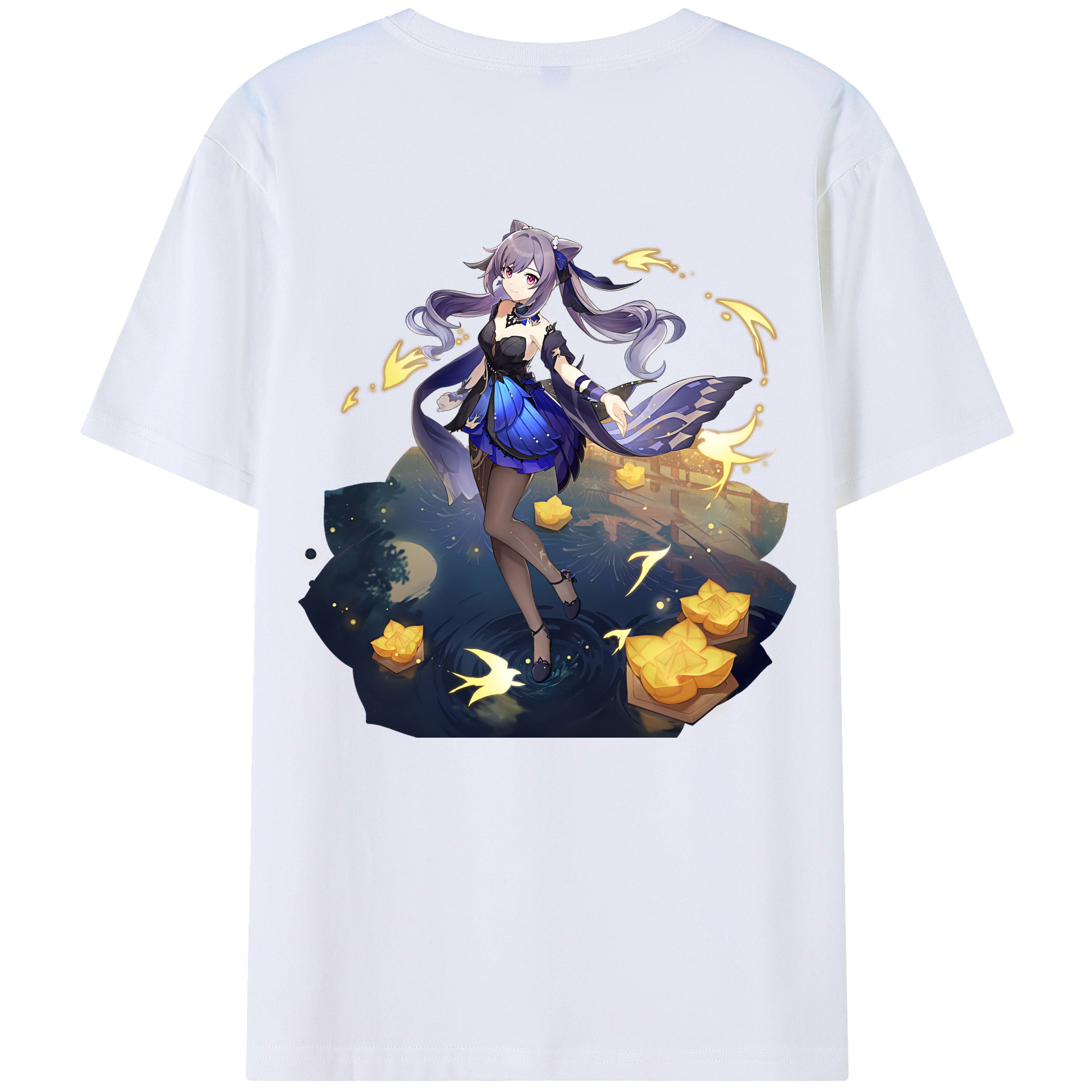 げんし神 刻晴 こくせい genshin Kokusei レディース半袖Tシャツ(バックプリント)