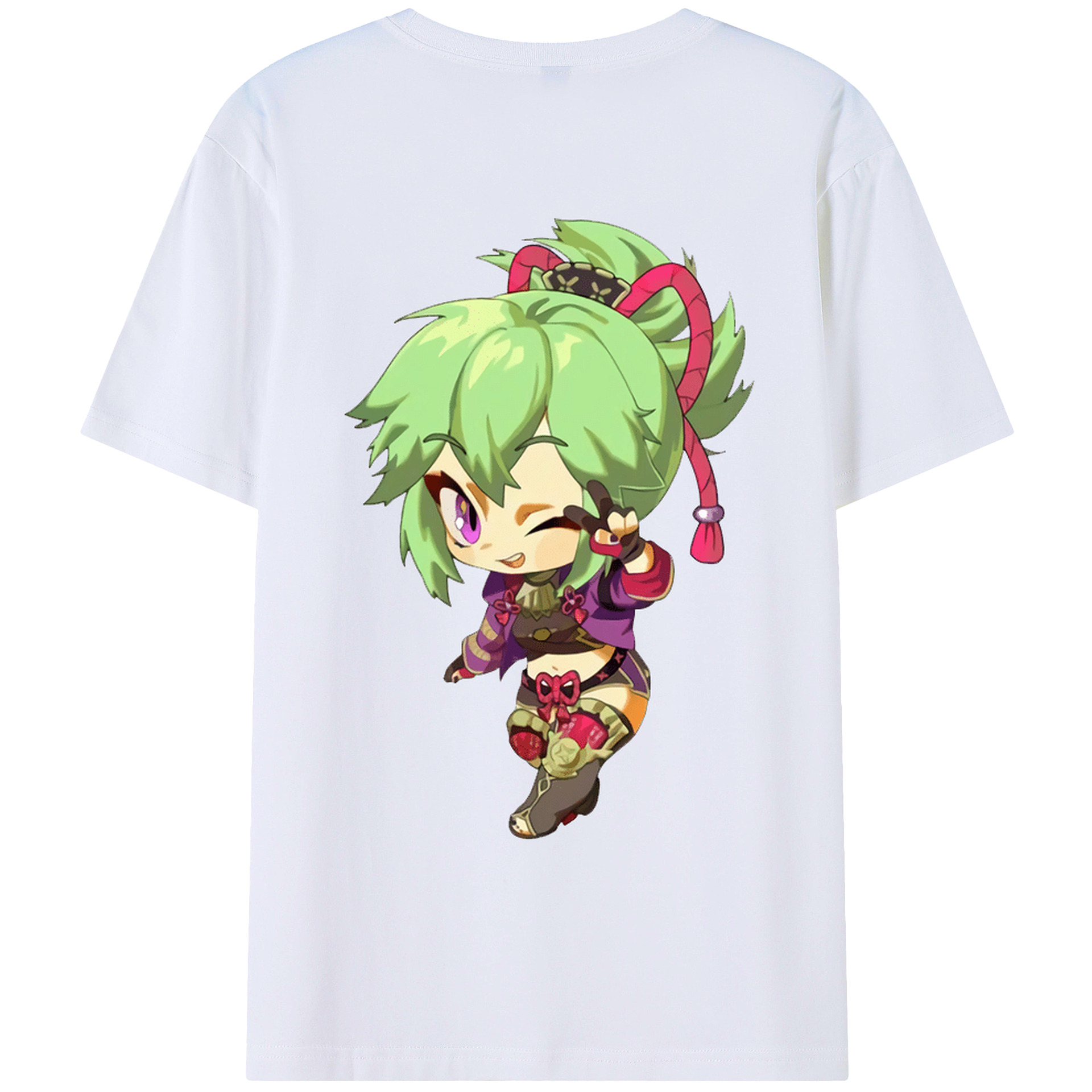 げんし神  久岐忍 くき しのぶ genshin Kuki Shinobu レディース半袖Tシャツ(バックプリント)