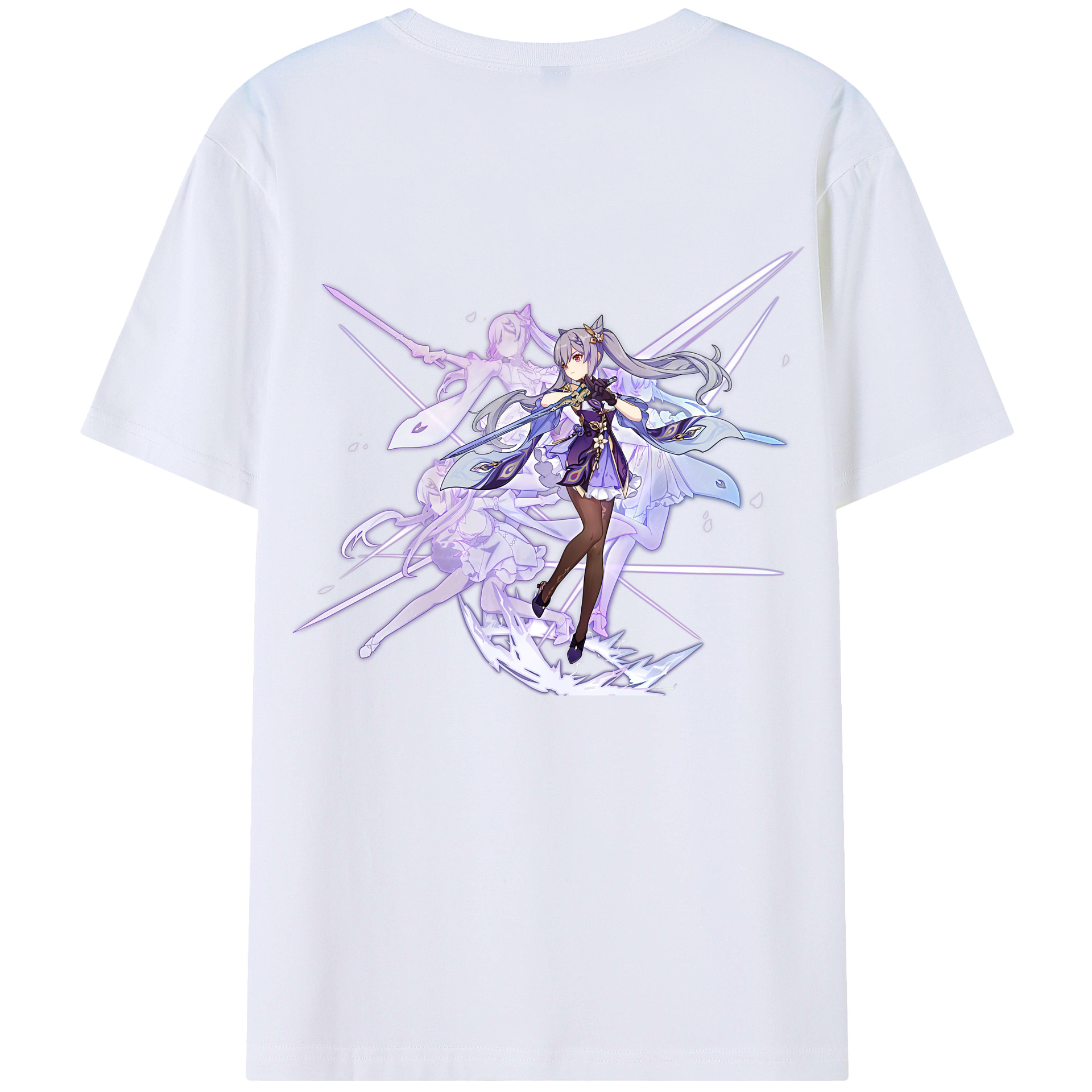 げんし神 刻晴 こくせい genshin Kokusei レディース半袖Tシャツ(バックプリント)