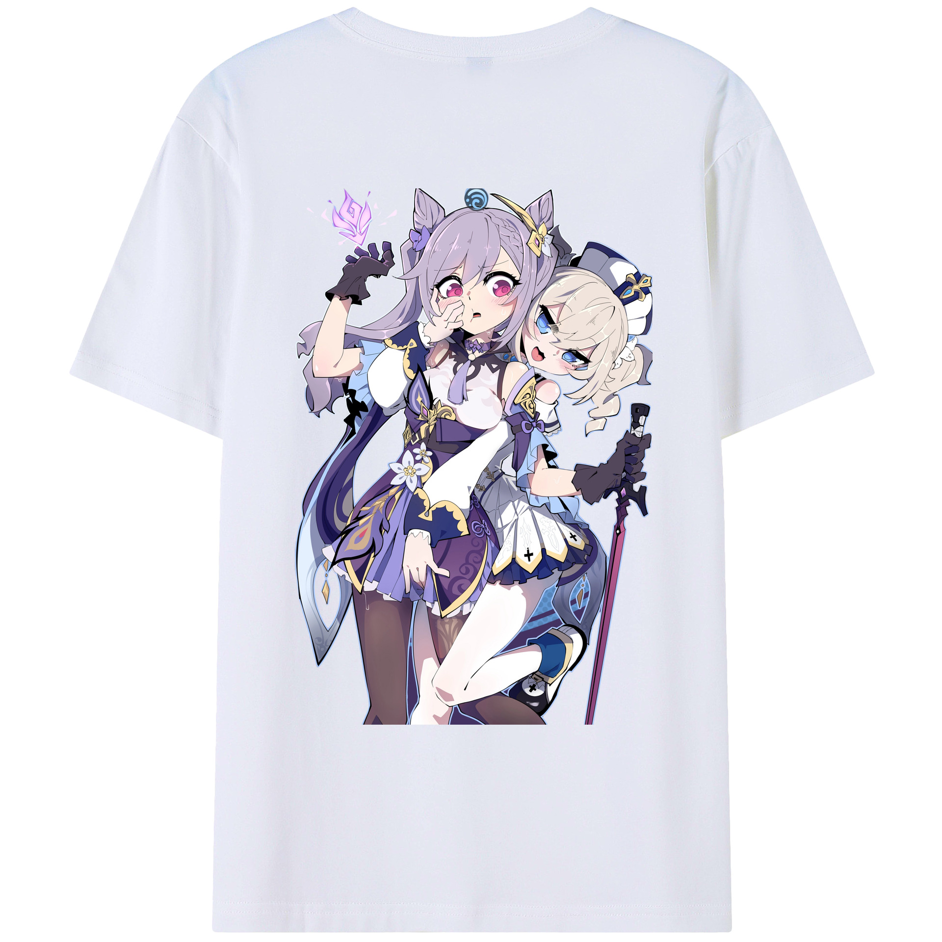 げんし神 刻晴 こくせい genshin Kokusei レディース半袖Tシャツ(バックプリント)