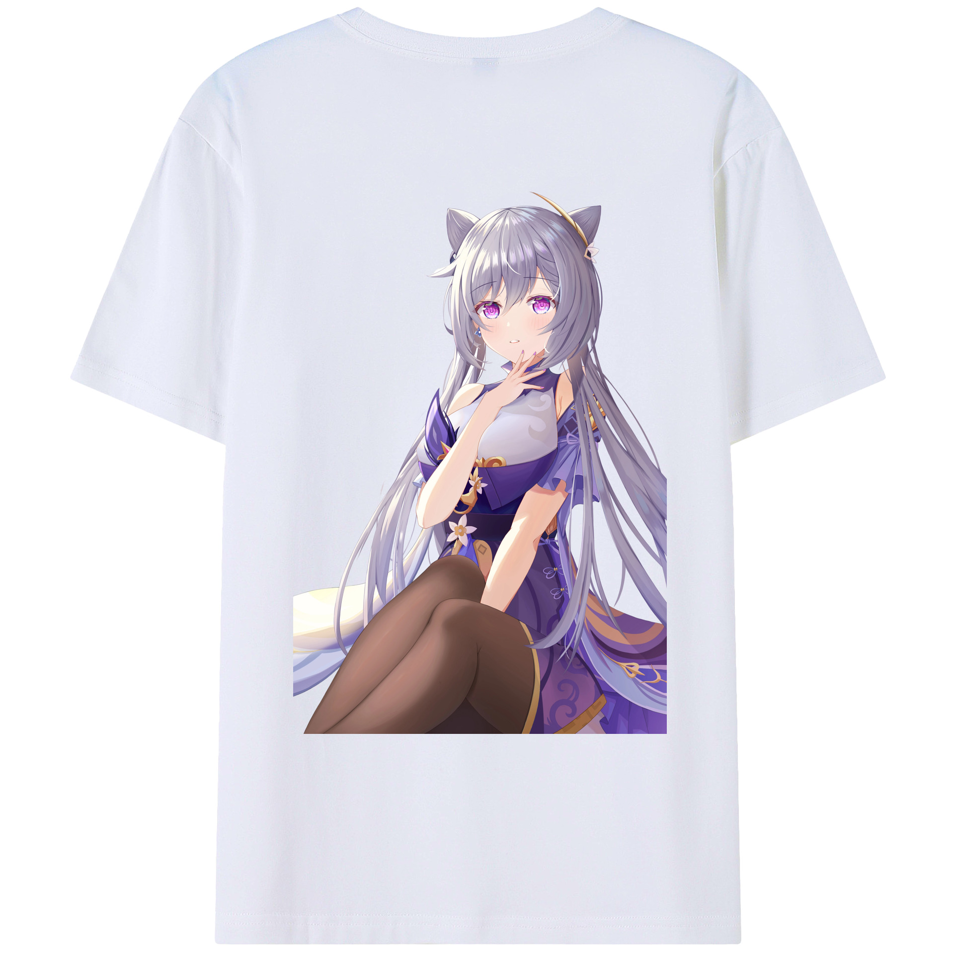 げんし神 刻晴 こくせい genshin Kokusei レディース半袖Tシャツ(バックプリント)