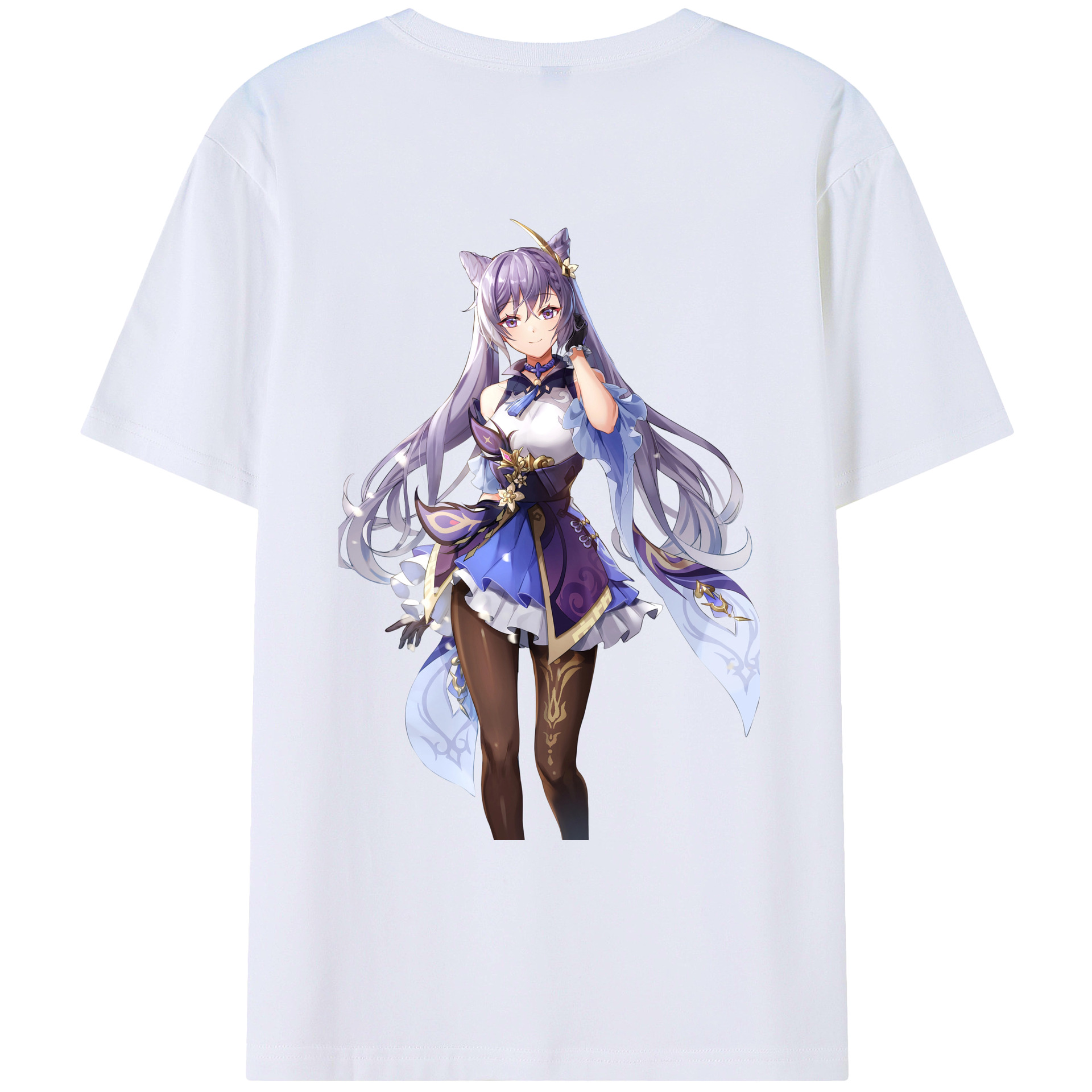 げんし神 刻晴 こくせい genshin Kokusei レディース半袖Tシャツ(バックプリント)