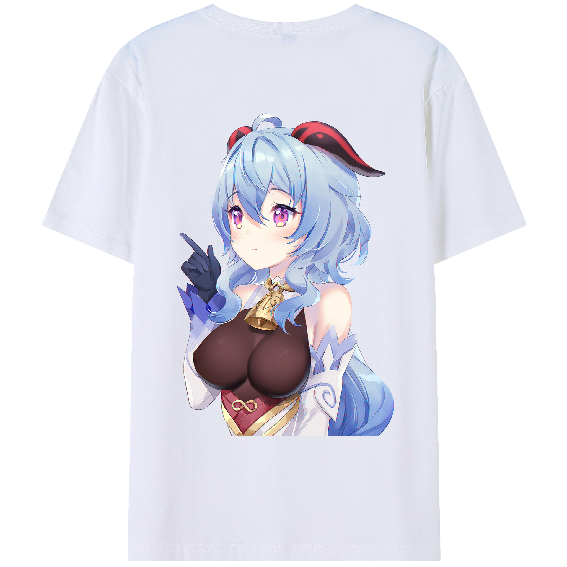 げんし神 甘雨 かんう genshin Ganyu レディース半袖Tシャツ(バックプリント)