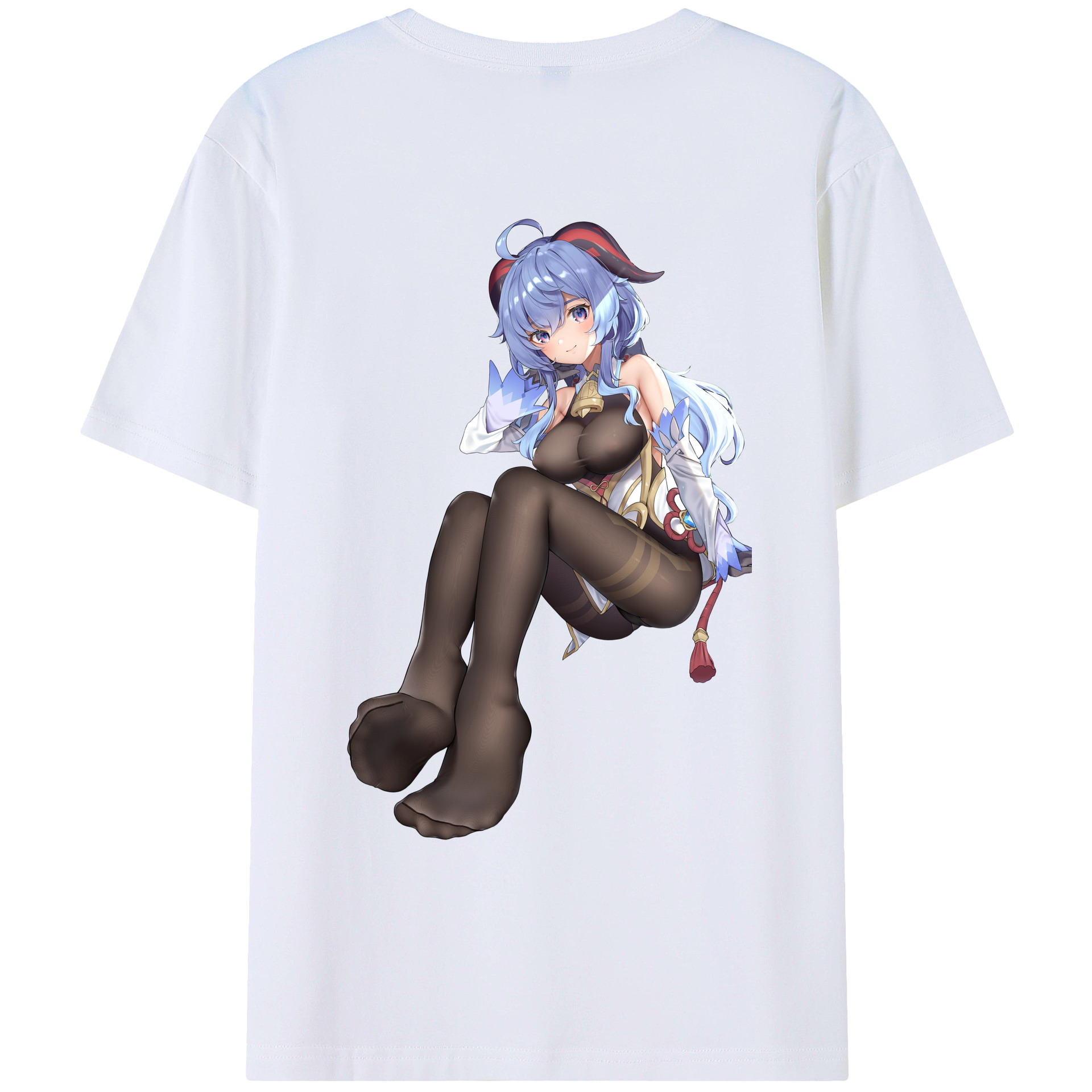 げんし神 甘雨 かんう genshin Ganyu レディース半袖Tシャツ(バックプリント)