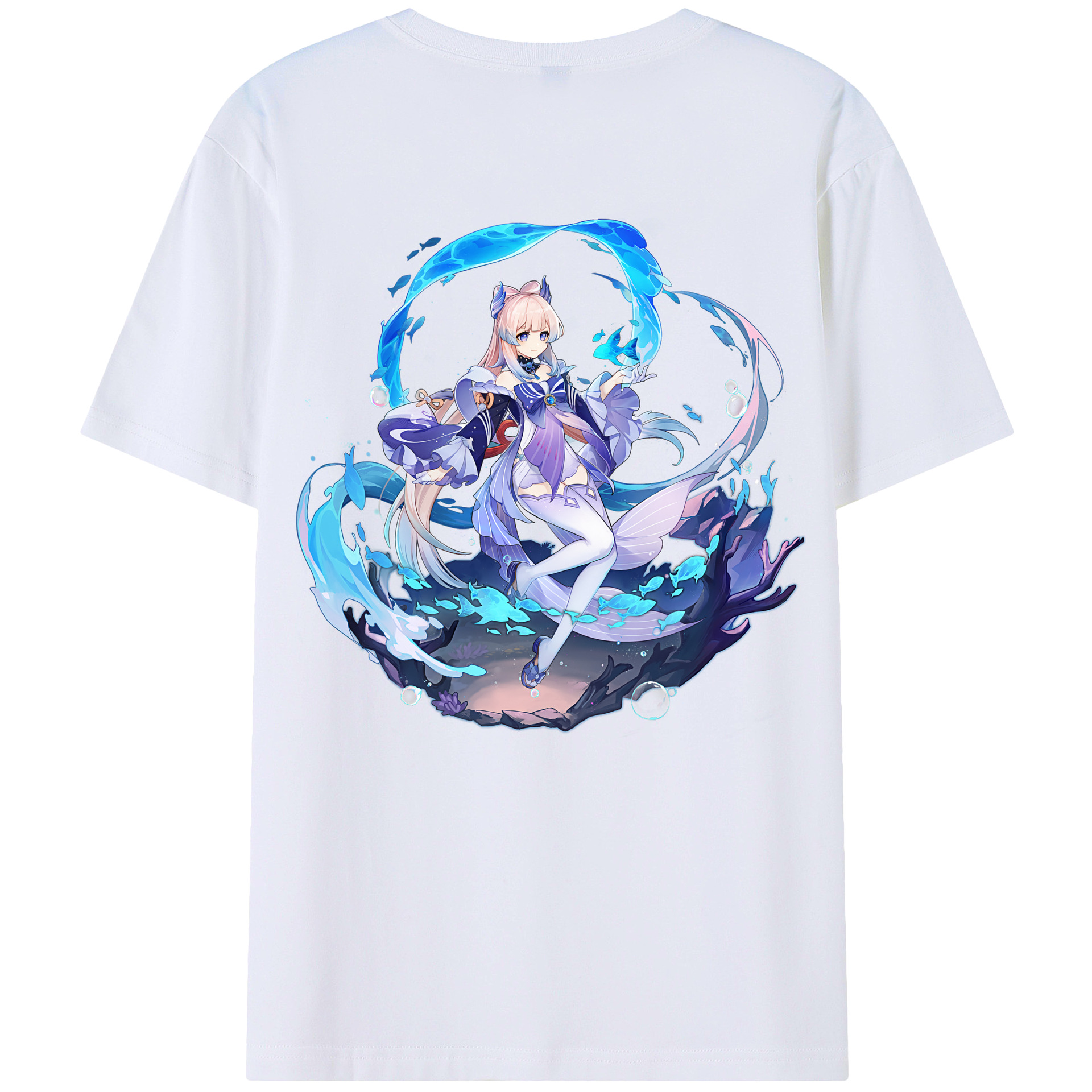 げんし神 珊瑚宮心海 サンゴノミヤ・ココミ genshin Sangonomiya Kokomi レディース半袖Tシャツ(バックプリント)