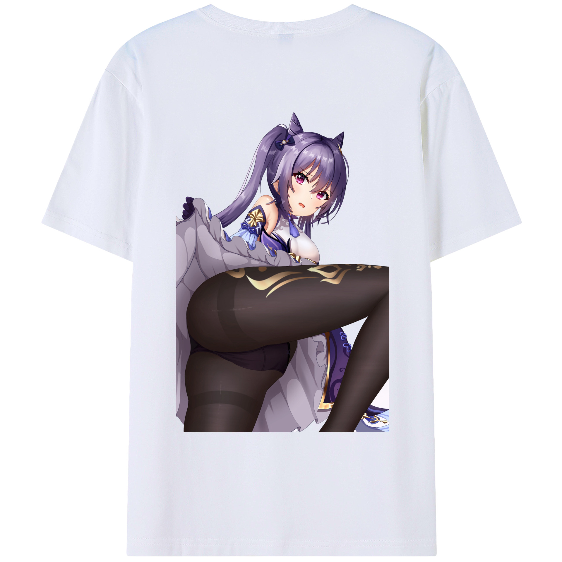 げんし神 刻晴 こくせい genshin Kokusei レディース半袖Tシャツ(バックプリント)