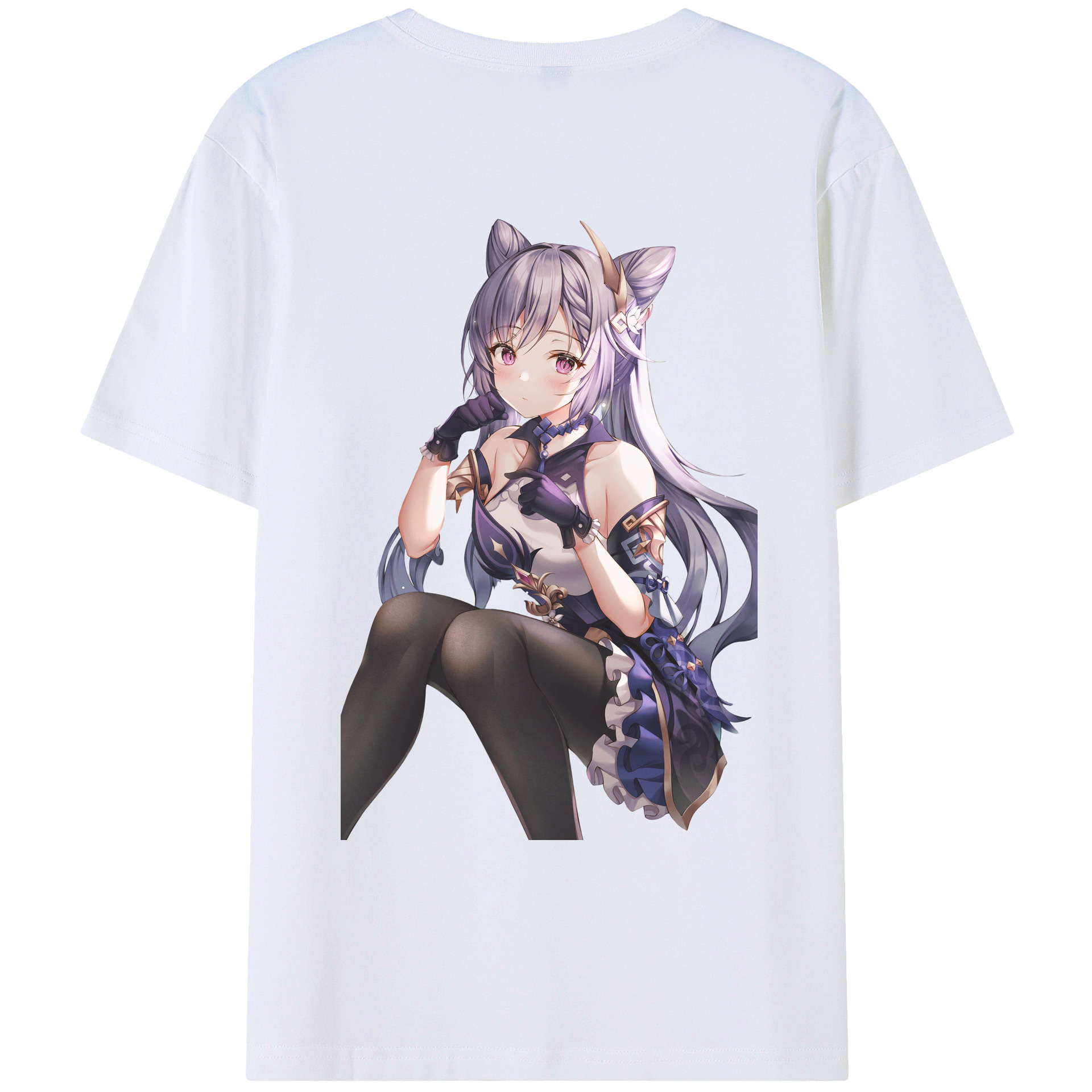 げんし神 刻晴 こくせい genshin Kokusei レディース半袖Tシャツ(バックプリント)