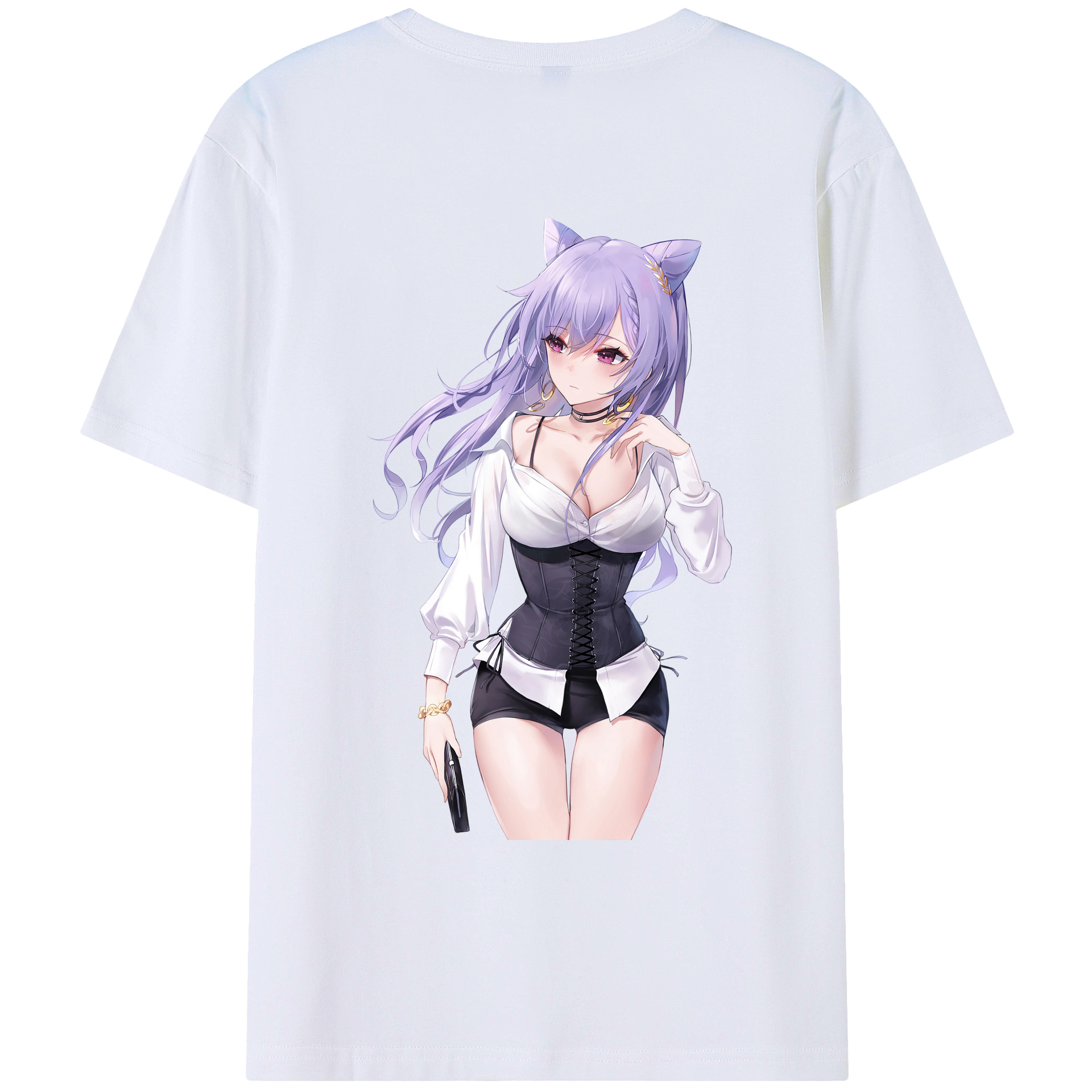 げんし神 刻晴 こくせい genshin Kokusei レディース半袖Tシャツ(バックプリント)