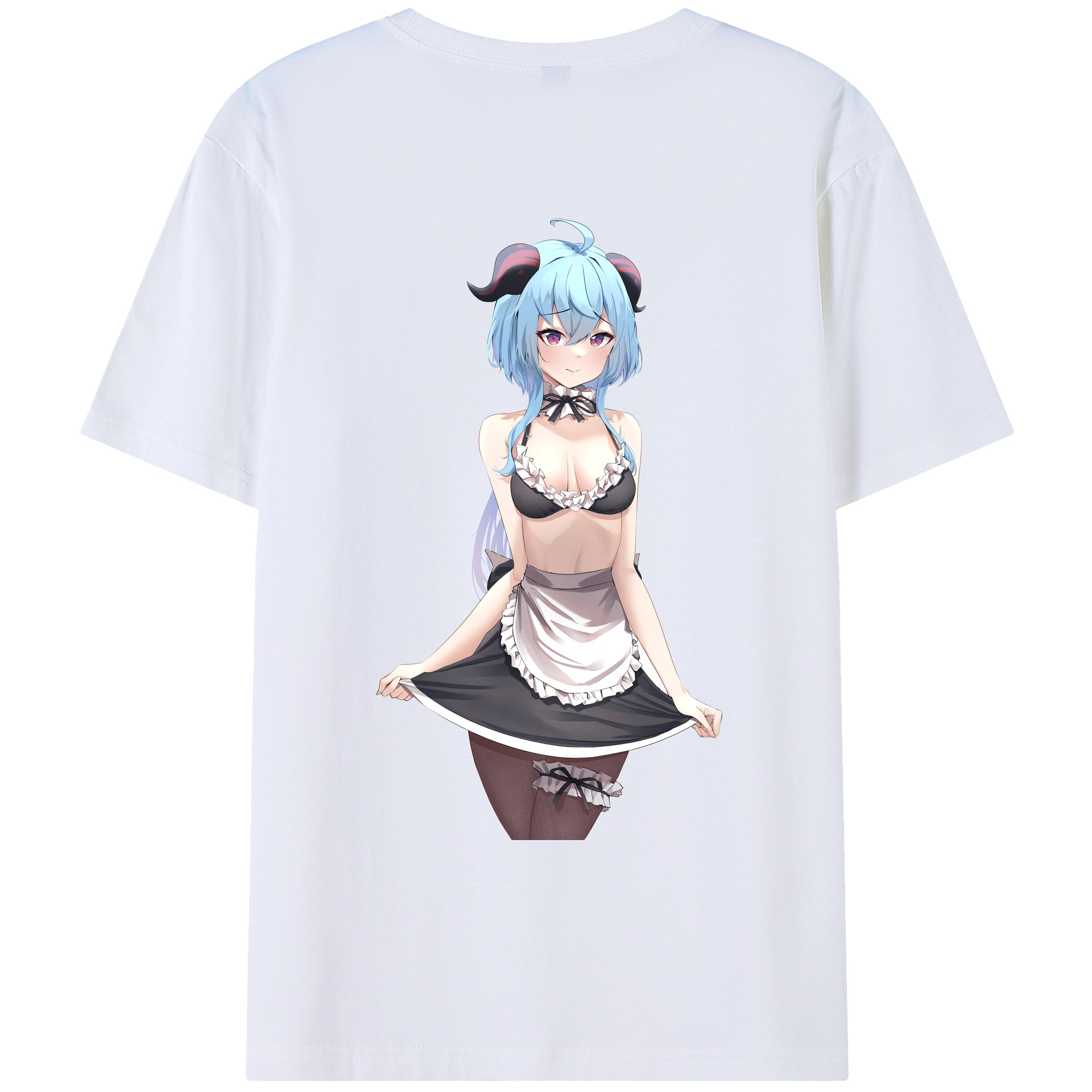 げんし神 甘雨 かんう genshin Ganyu レディース半袖Tシャツ(バックプリント)