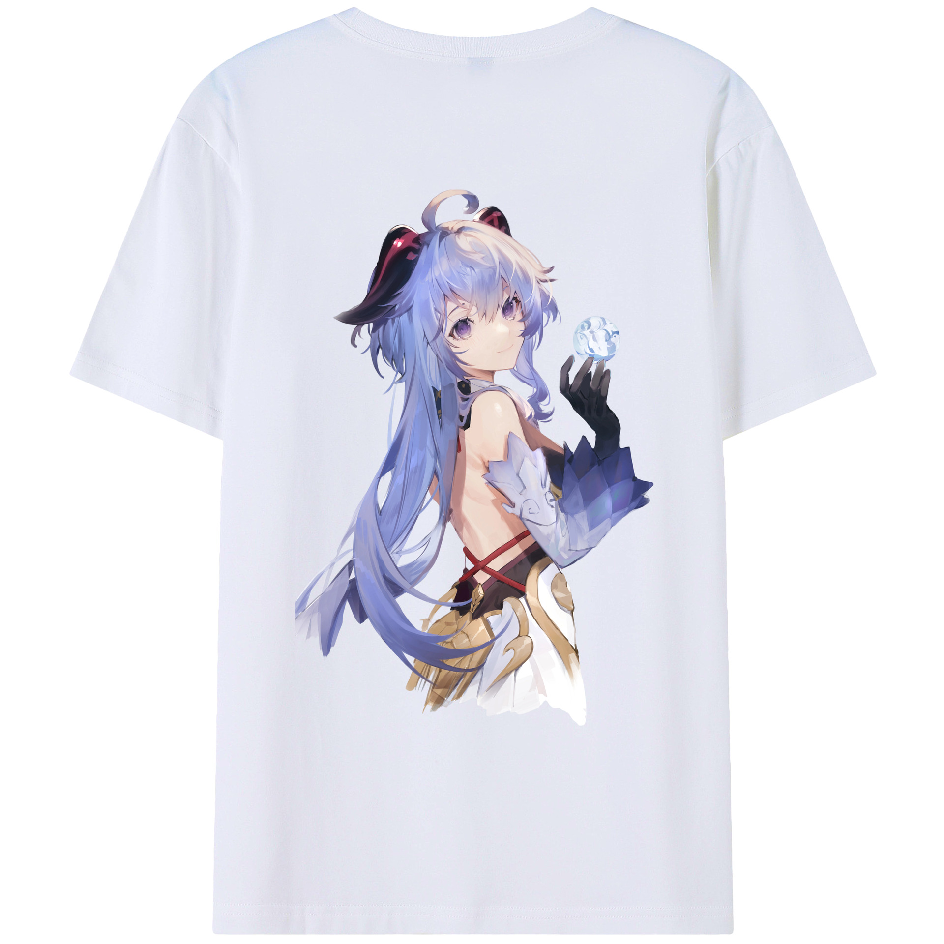 げんし神 甘雨 かんう genshin Ganyu レディース半袖Tシャツ(バックプリント)