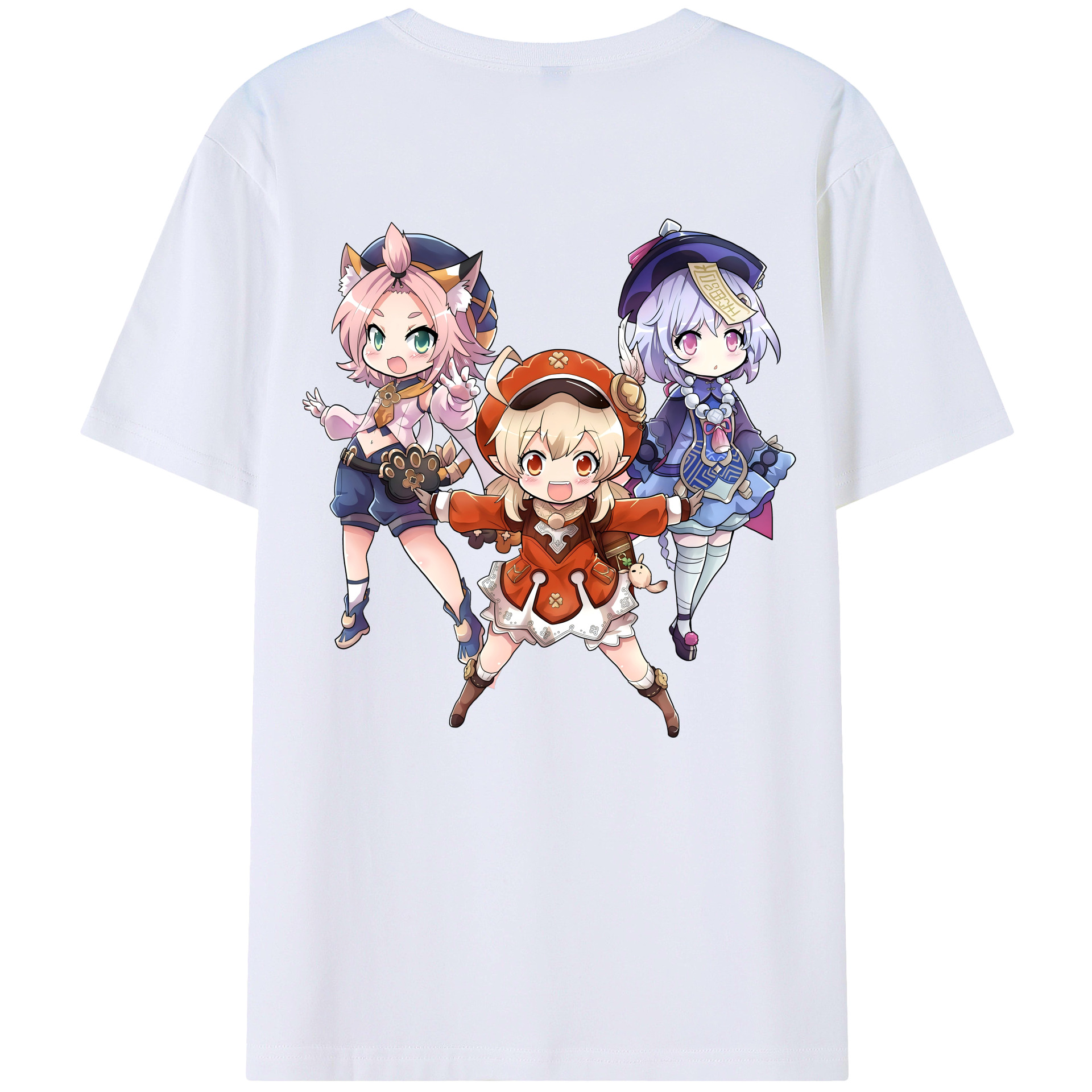げんし神 七七 なな  genshin Nana レディース半袖Tシャツ(バックプリント)