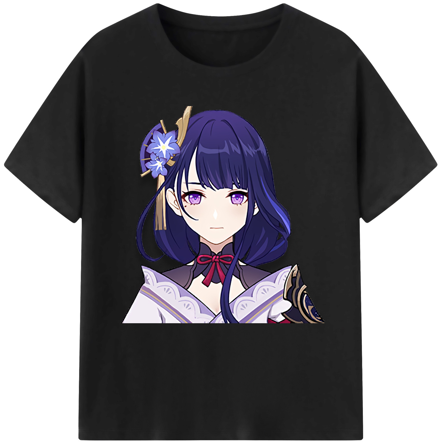 げんし神 雷電将軍 らいでんしょうぐん genshin Raiden Shogun レディースカジュアルプリントTシャツ（綿100％）