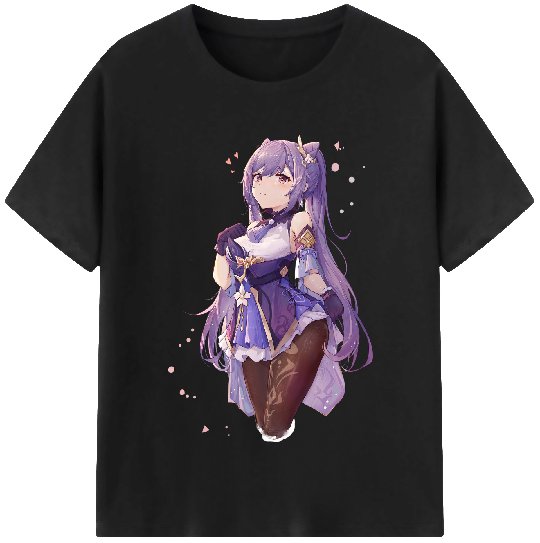 げんし神 刻晴 こくせい genshin Kokusei レディースカジュアルプリントTシャツ（綿100％）