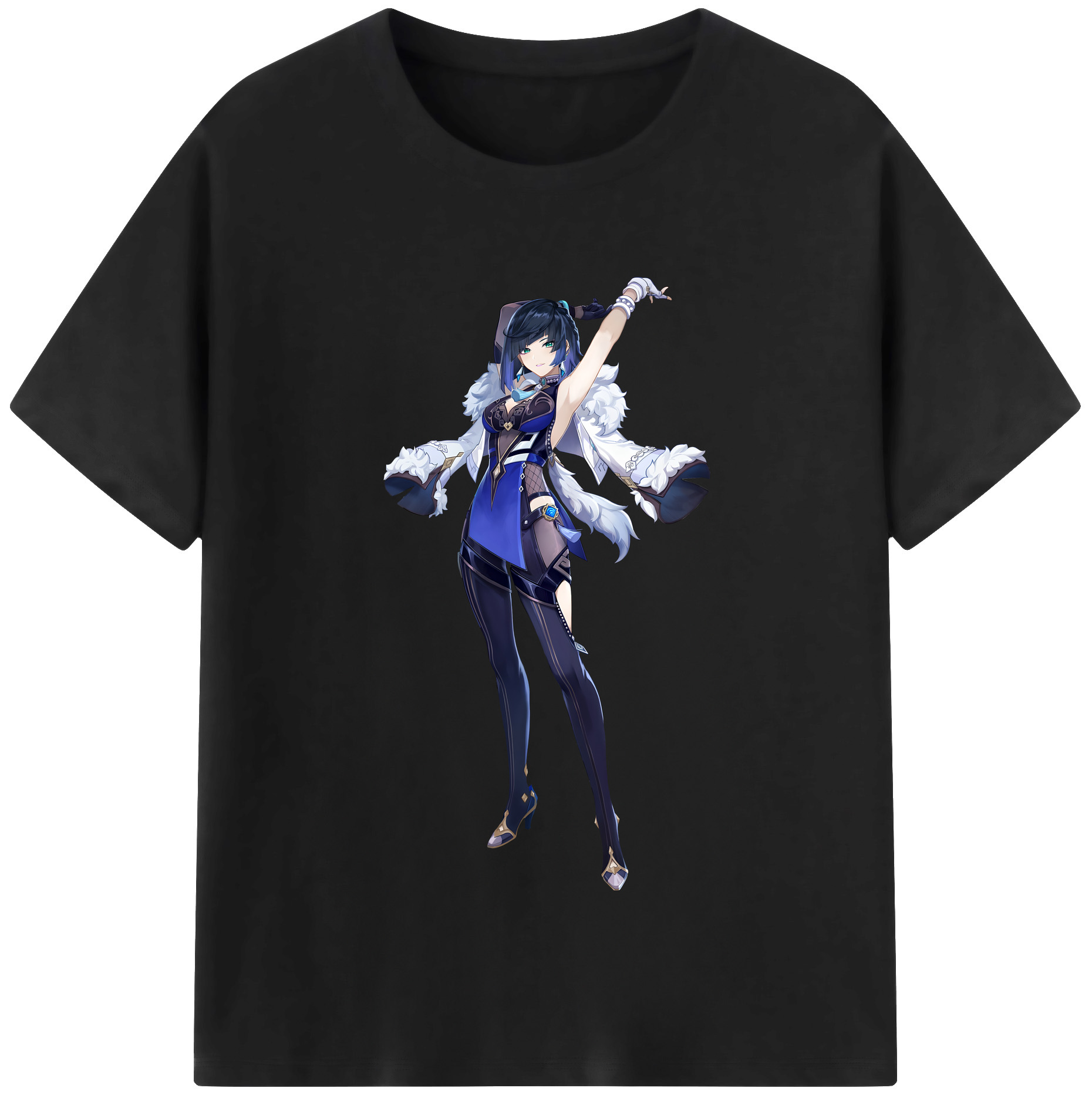 げんし神 夜兰 やらん genshin Yaran レディースカジュアルプリントTシャツ（綿100％）