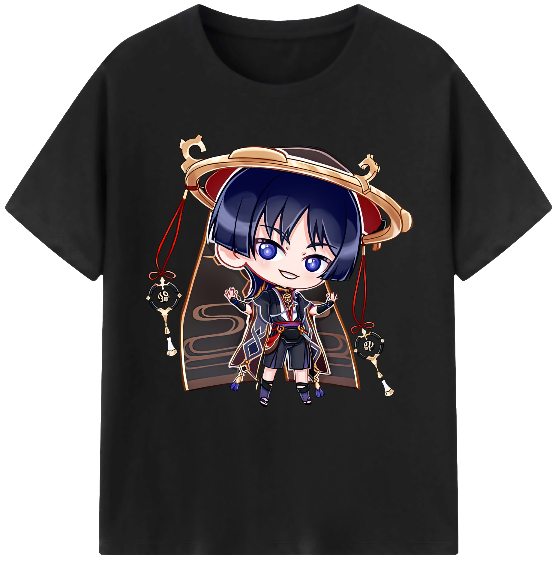 げんし神 さんペい genshin Sanpei レディースカジュアルプリントTシャツ（綿100％）
