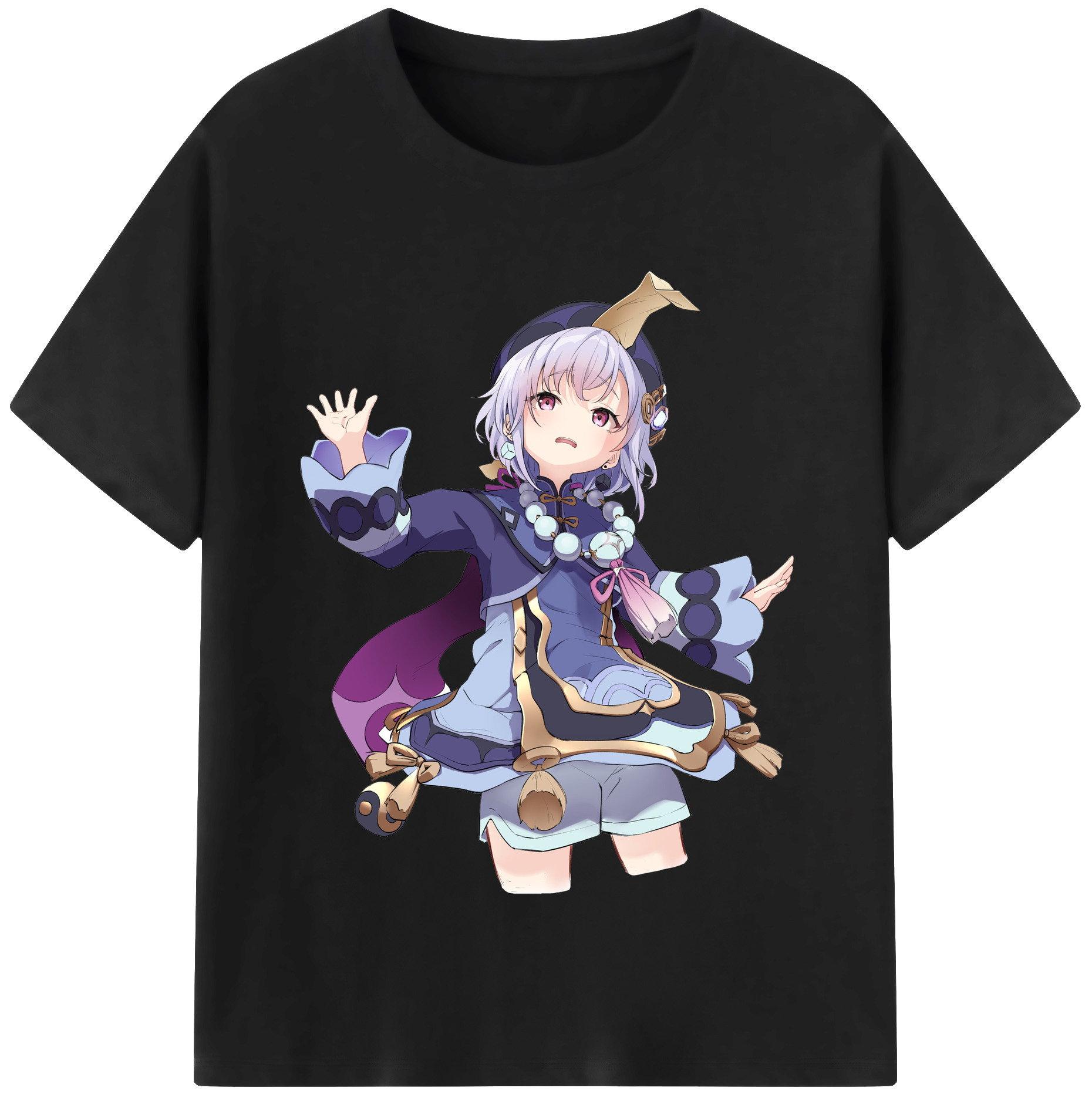 げんし神 七七 なな  genshin Nana レディースカジュアルプリントTシャツ（綿100％）