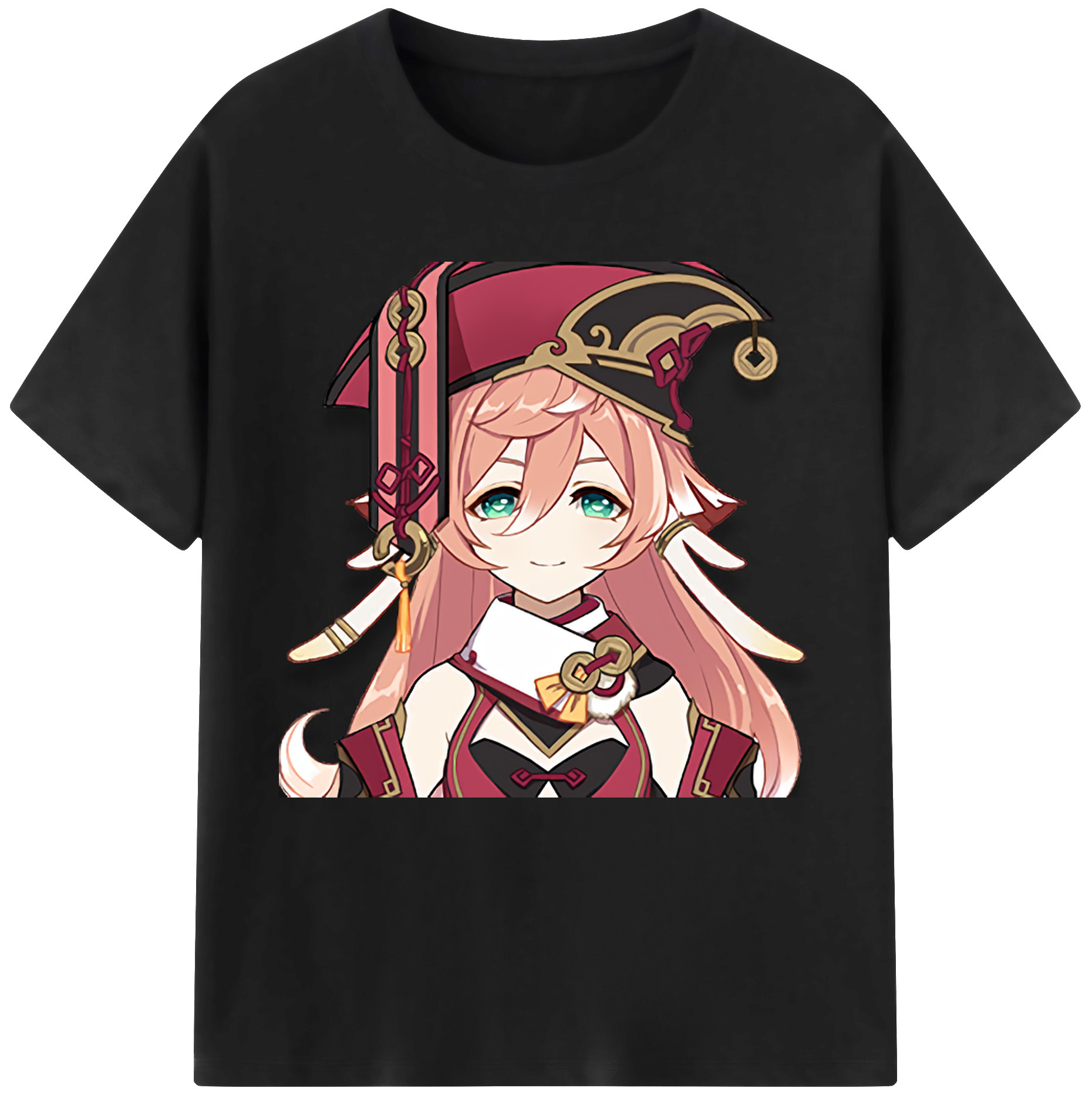 げんし神 ヤンフェイ genshin Yanfei レディースカジュアルプリントTシャツ（綿100％）