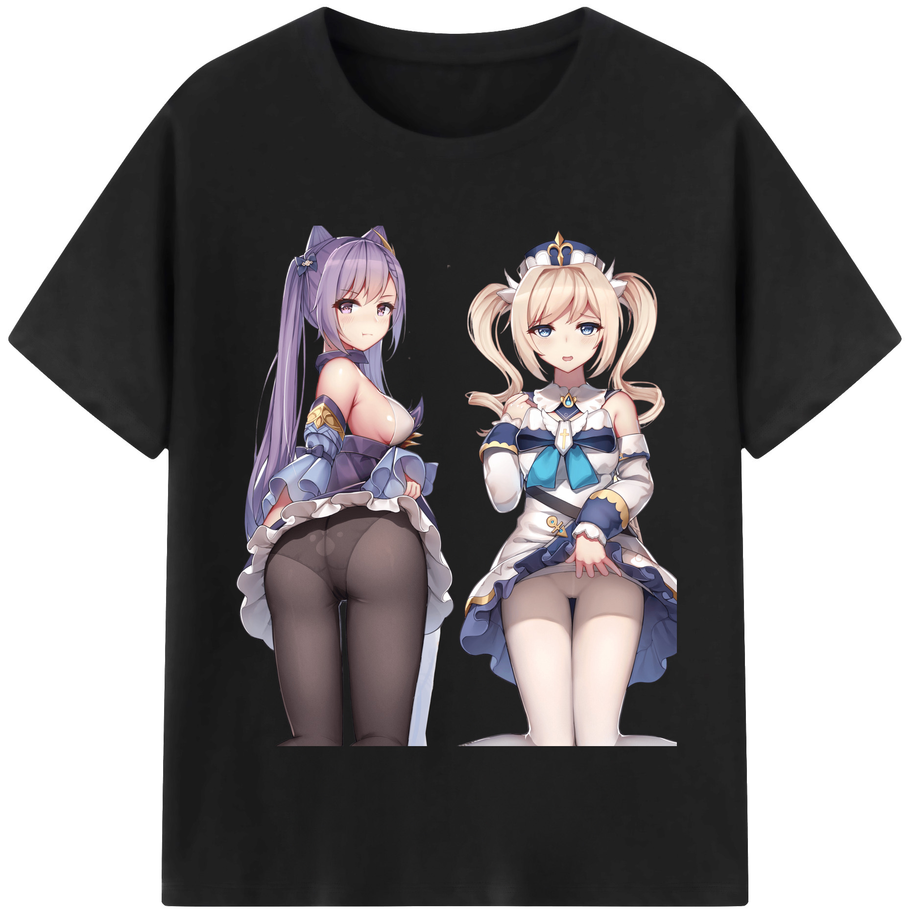 げんし神 刻晴 こくせい genshin Kokusei レディースカジュアルプリントTシャツ（綿100％）