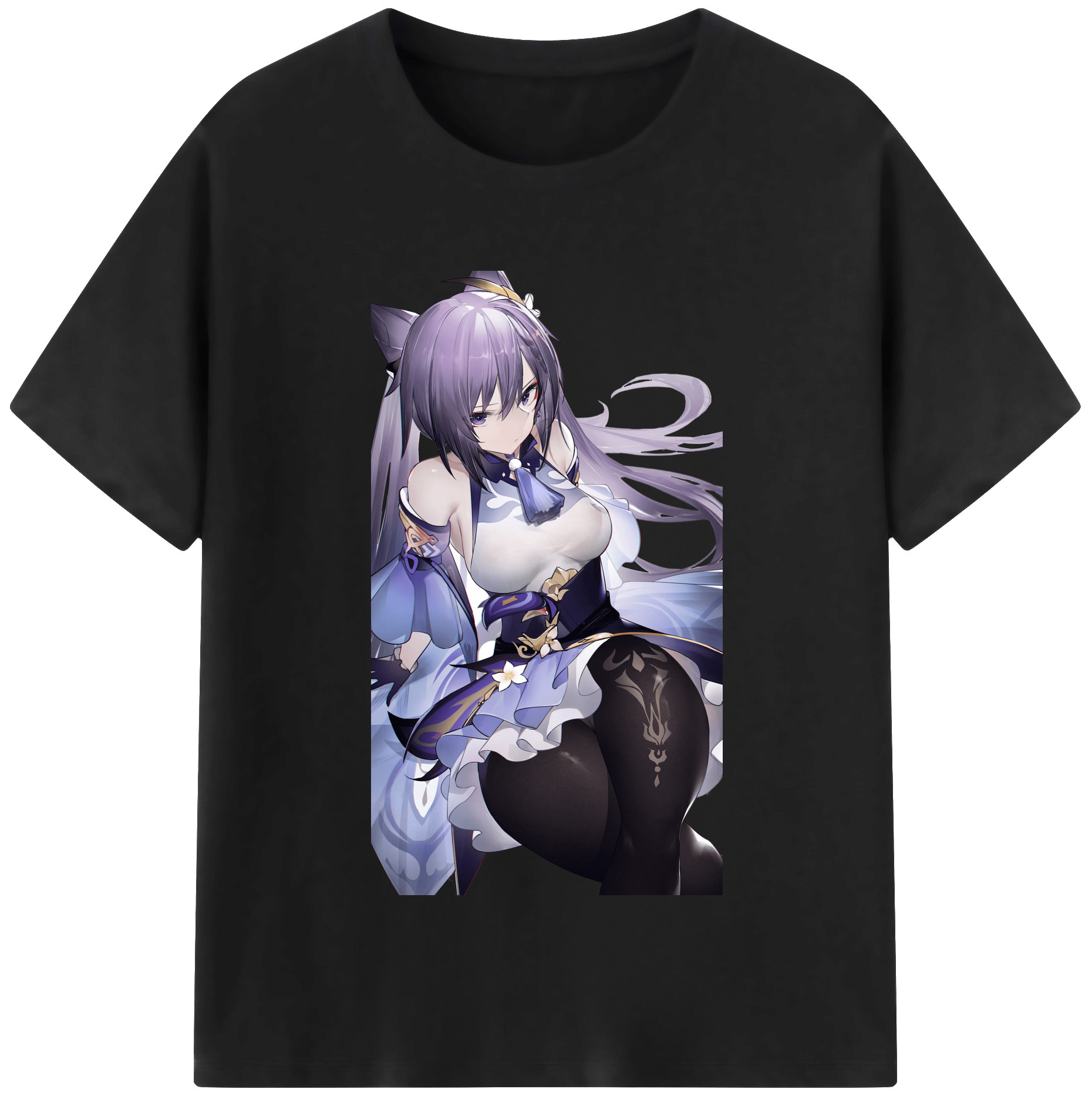 げんし神 刻晴 こくせい genshin Kokusei レディースカジュアルプリントTシャツ（綿100％）