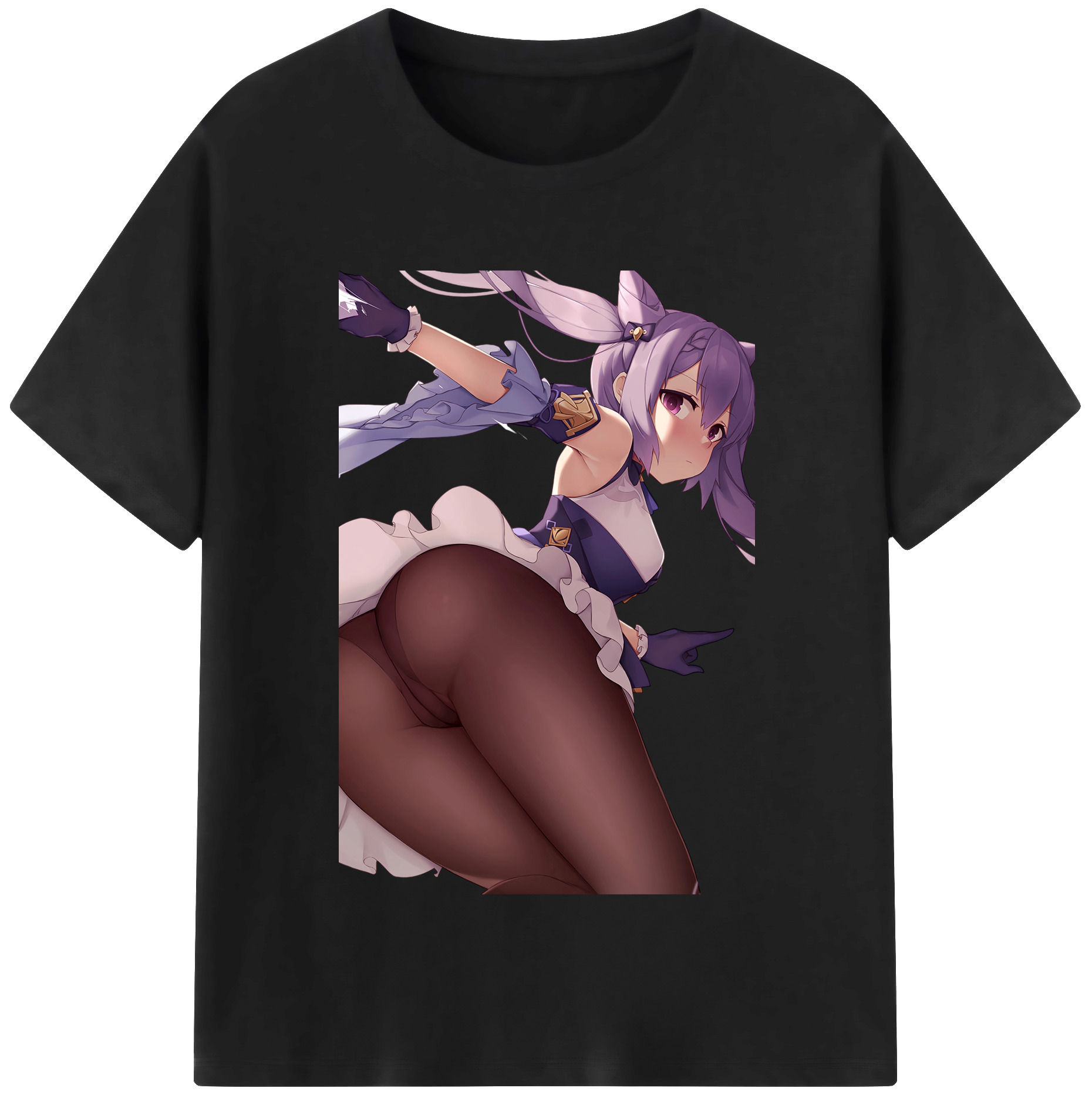げんし神 刻晴 こくせい genshin Kokusei レディースカジュアルプリントTシャツ（綿100％）