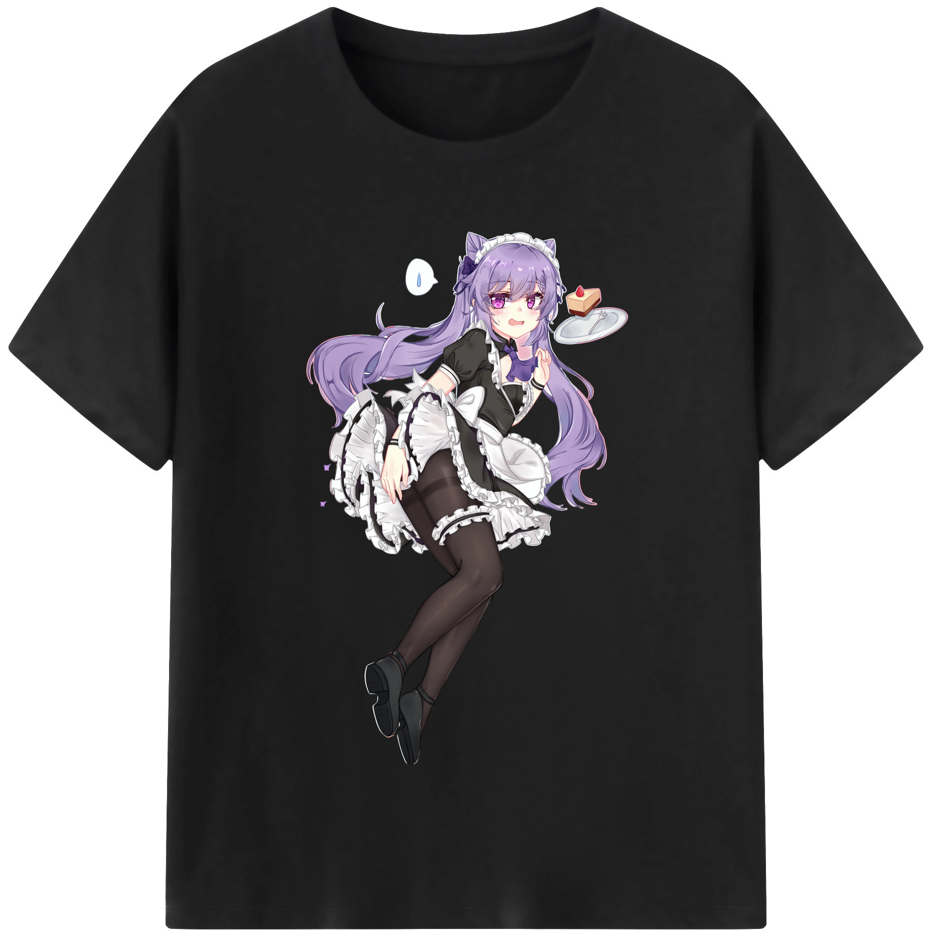 げんし神 刻晴 こくせい genshin Kokusei レディースカジュアルプリントTシャツ（綿100％）