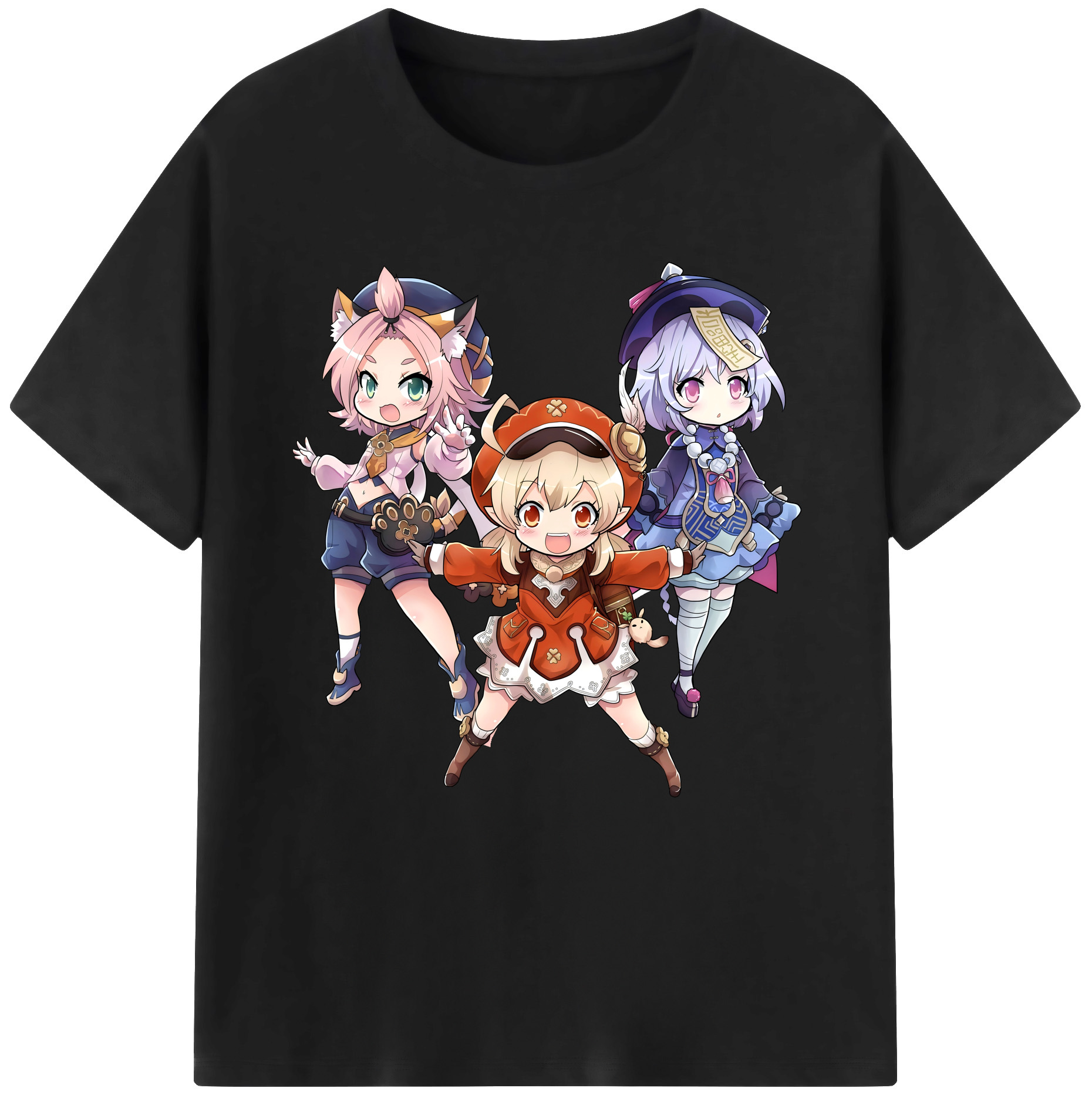 げんし神 七七 なな  genshin Nana レディースカジュアルプリントTシャツ（綿100％）