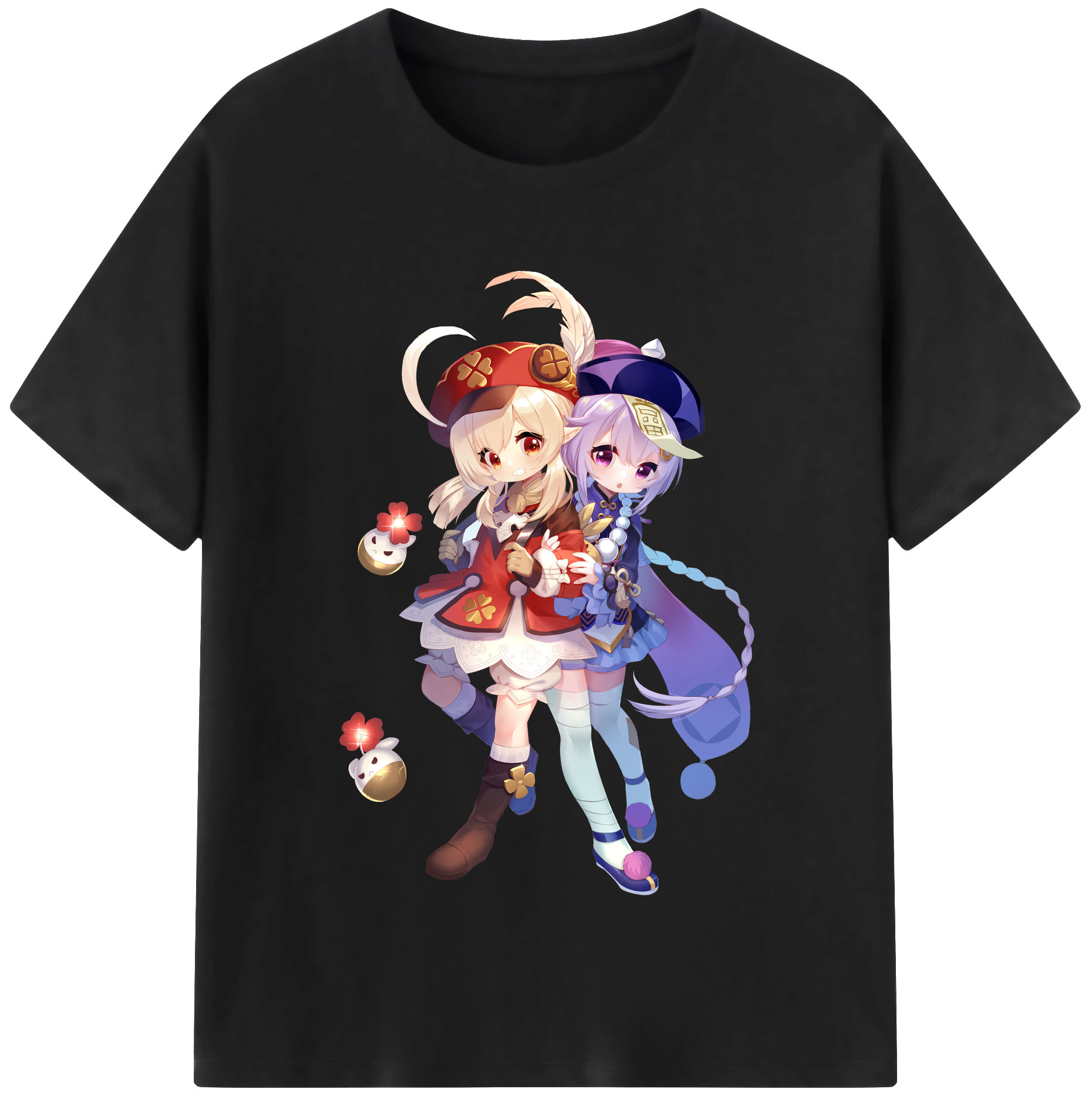 げんし神 七七 なな  genshin Nana レディースカジュアルプリントTシャツ（綿100％）