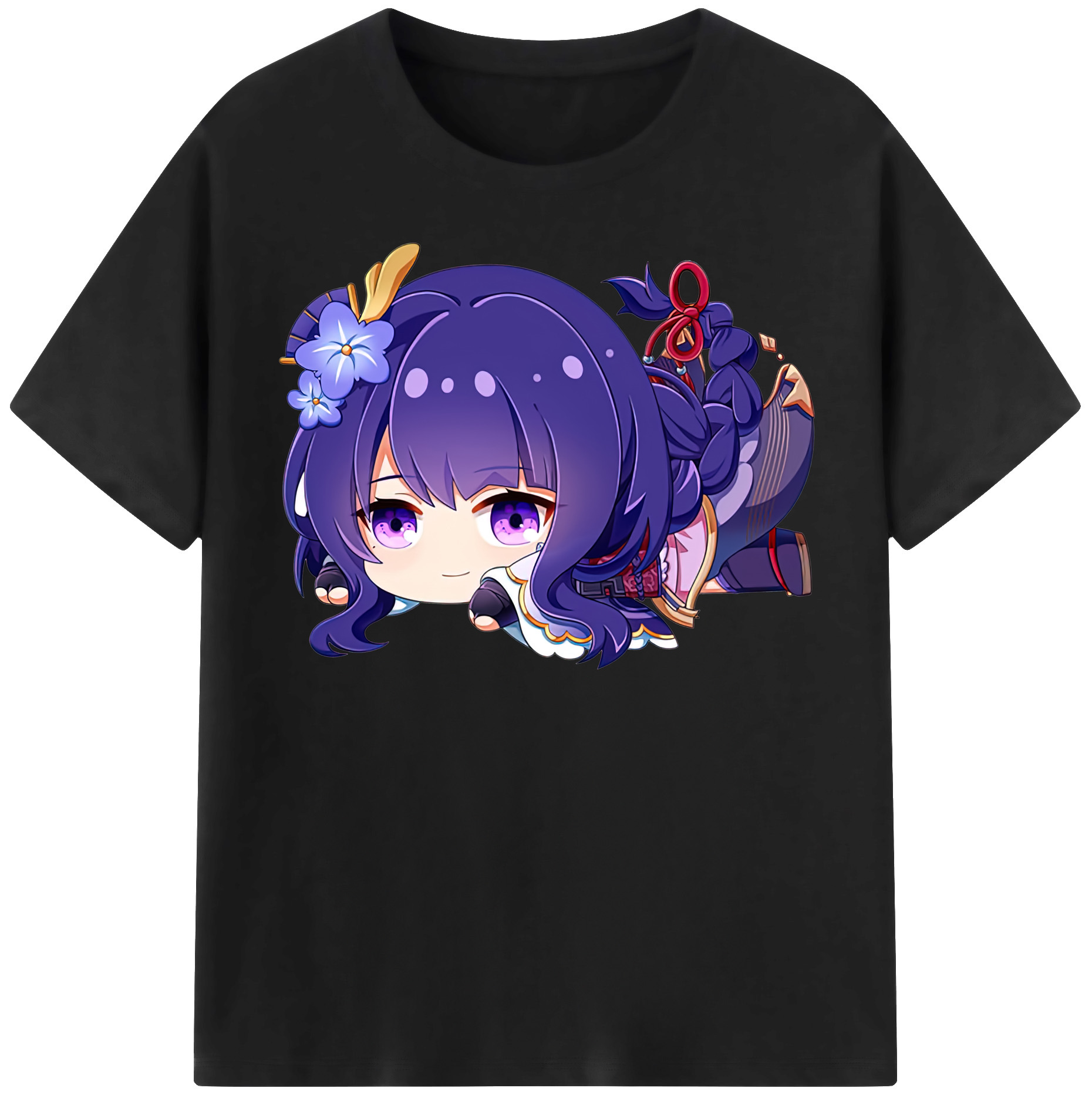 げんし神 雷電将軍 らいでんしょうぐん genshin Raiden Shogun レディースカジュアルプリントTシャツ（綿100％）