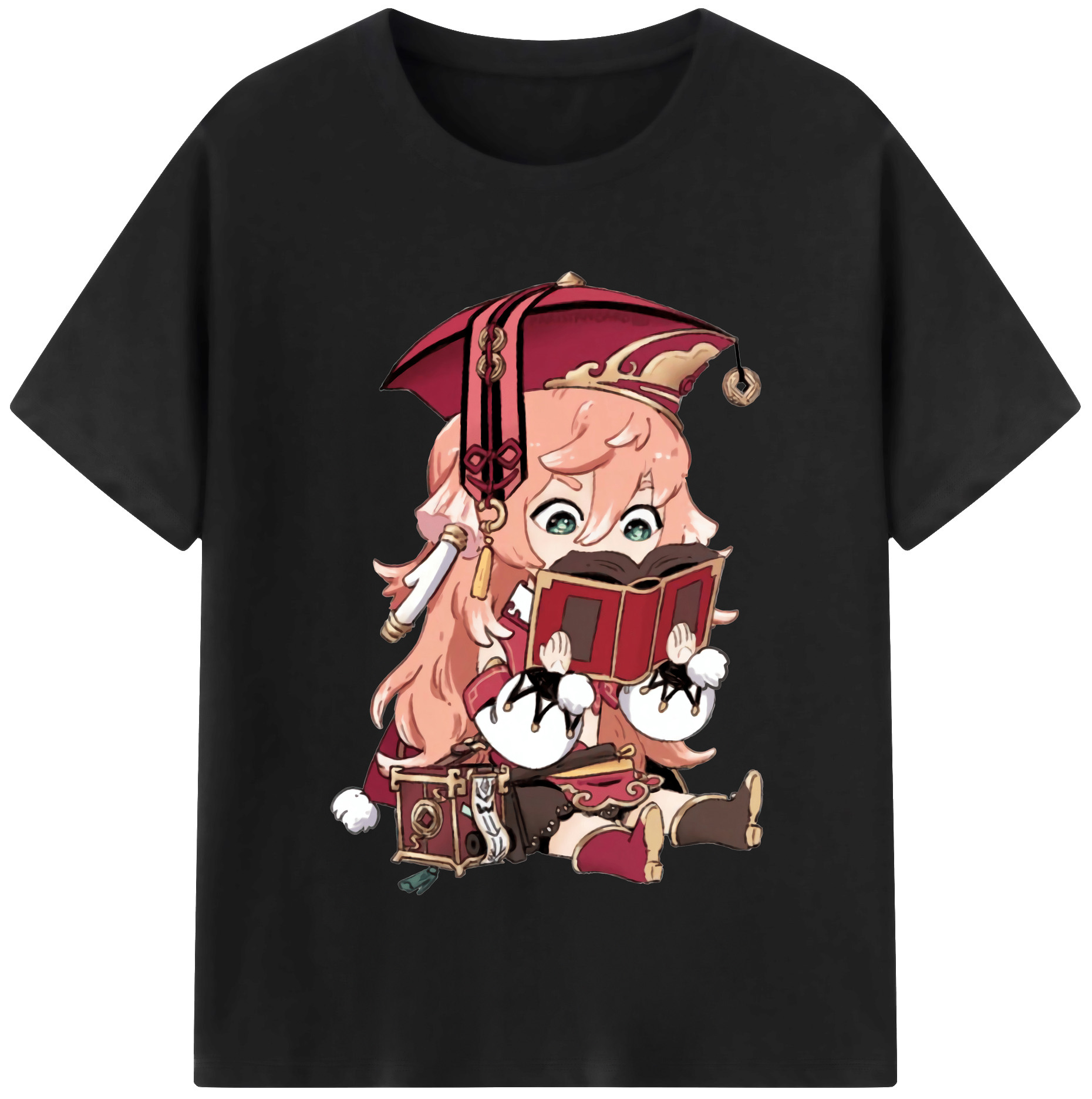 げんし神 ヤンフェイ genshin Yanfei レディースカジュアルプリントTシャツ（綿100％）