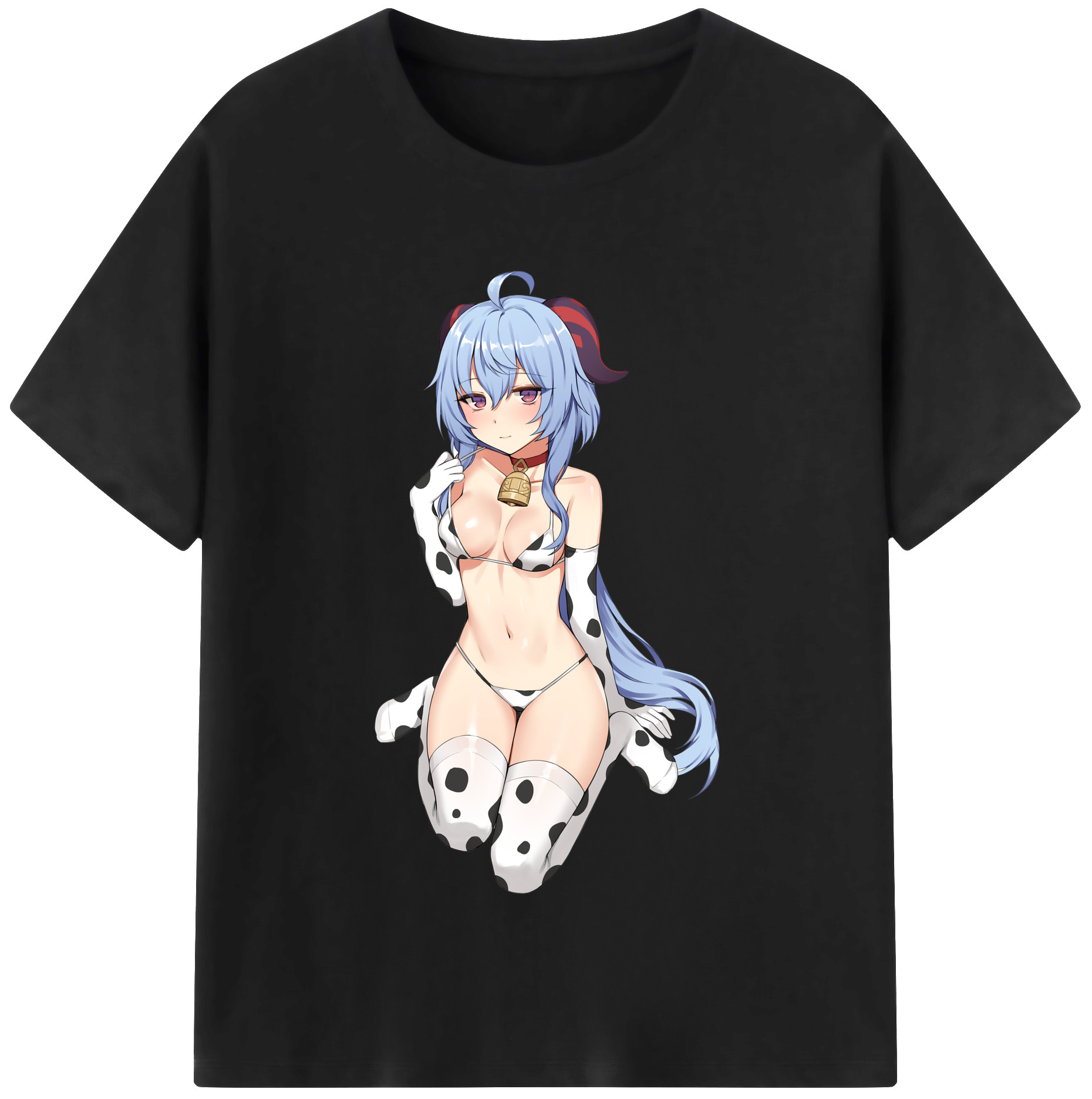 げんし神 甘雨 かんう genshin Ganyu レディースカジュアルプリントTシャツ（綿100％）
