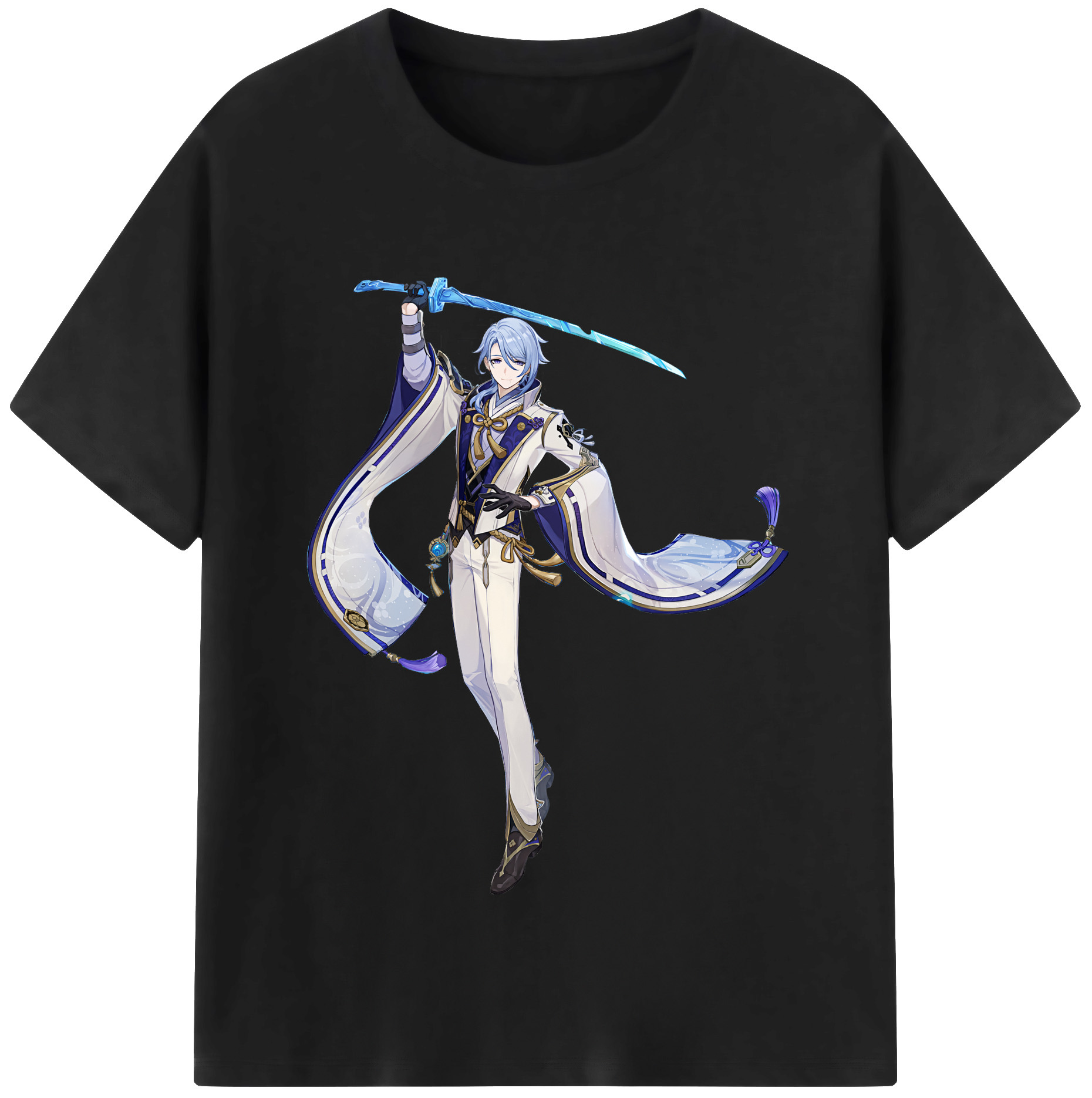 げんし神 神里綾人 かみさとあやと genshin Kamisato Ayato レディースカジュアルプリントTシャツ（綿100％）