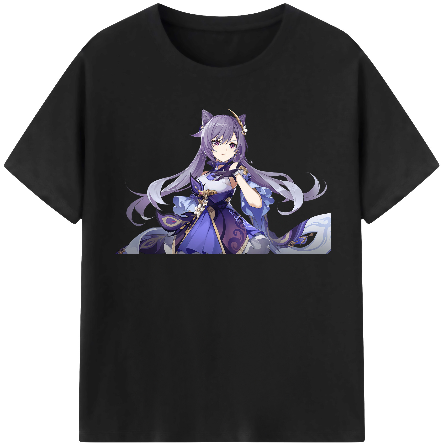 げんし神 刻晴 こくせい genshin Kokusei レディースカジュアルプリントTシャツ（綿100％）