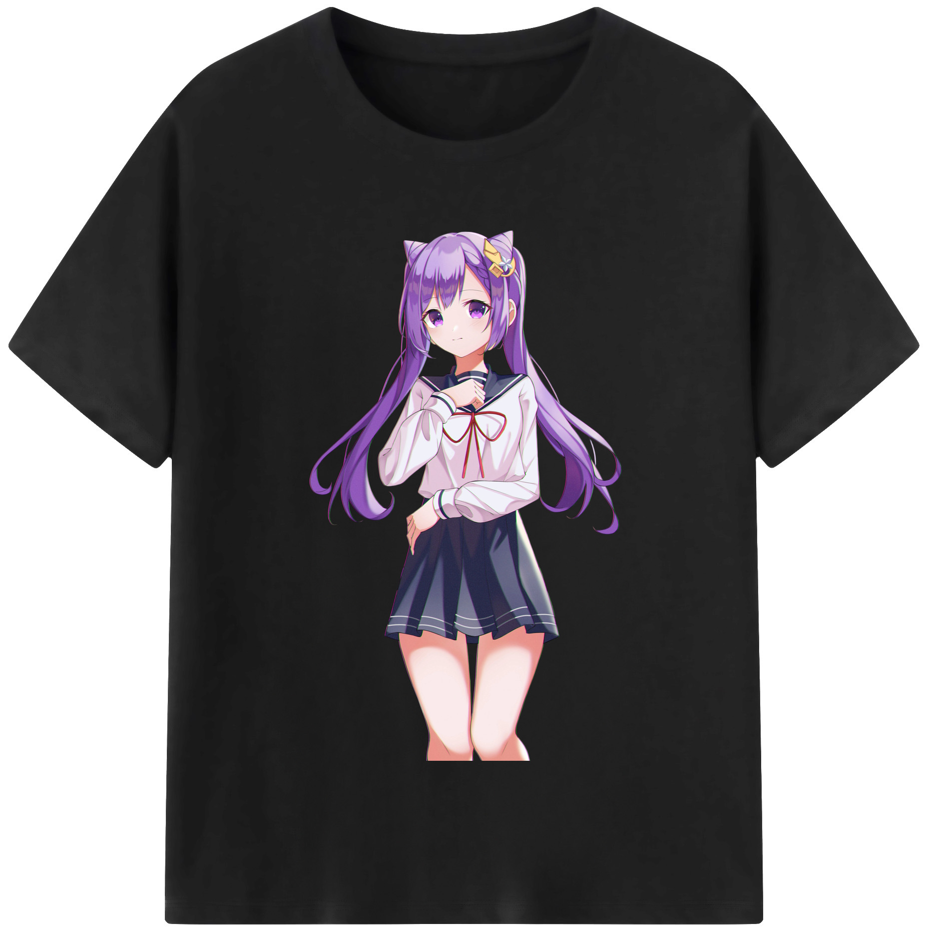 げんし神 刻晴 こくせい genshin Kokusei レディースカジュアルプリントTシャツ（綿100％）