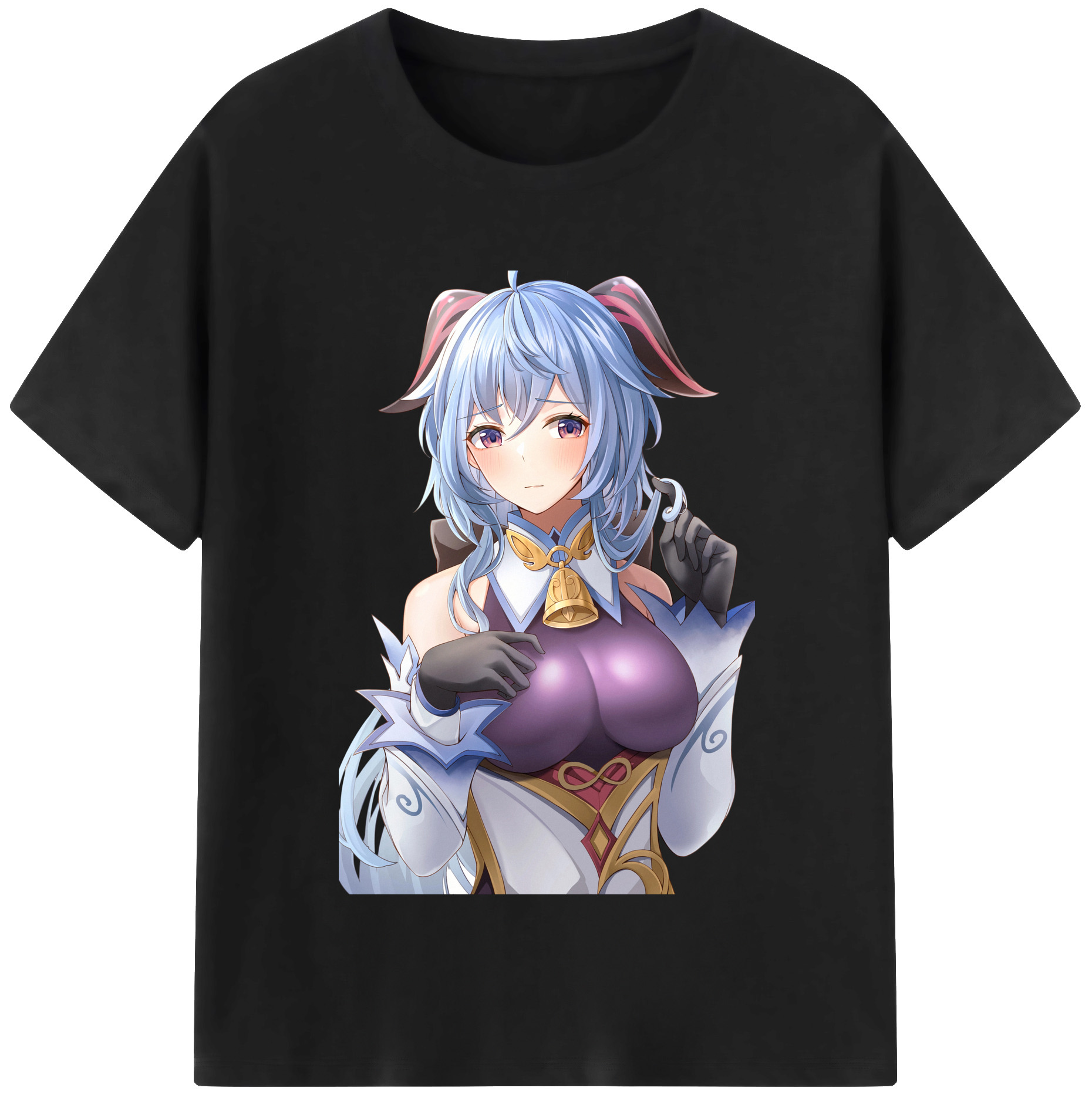 げんし神 甘雨 かんう genshin Ganyu レディースカジュアルプリントTシャツ（綿100％）