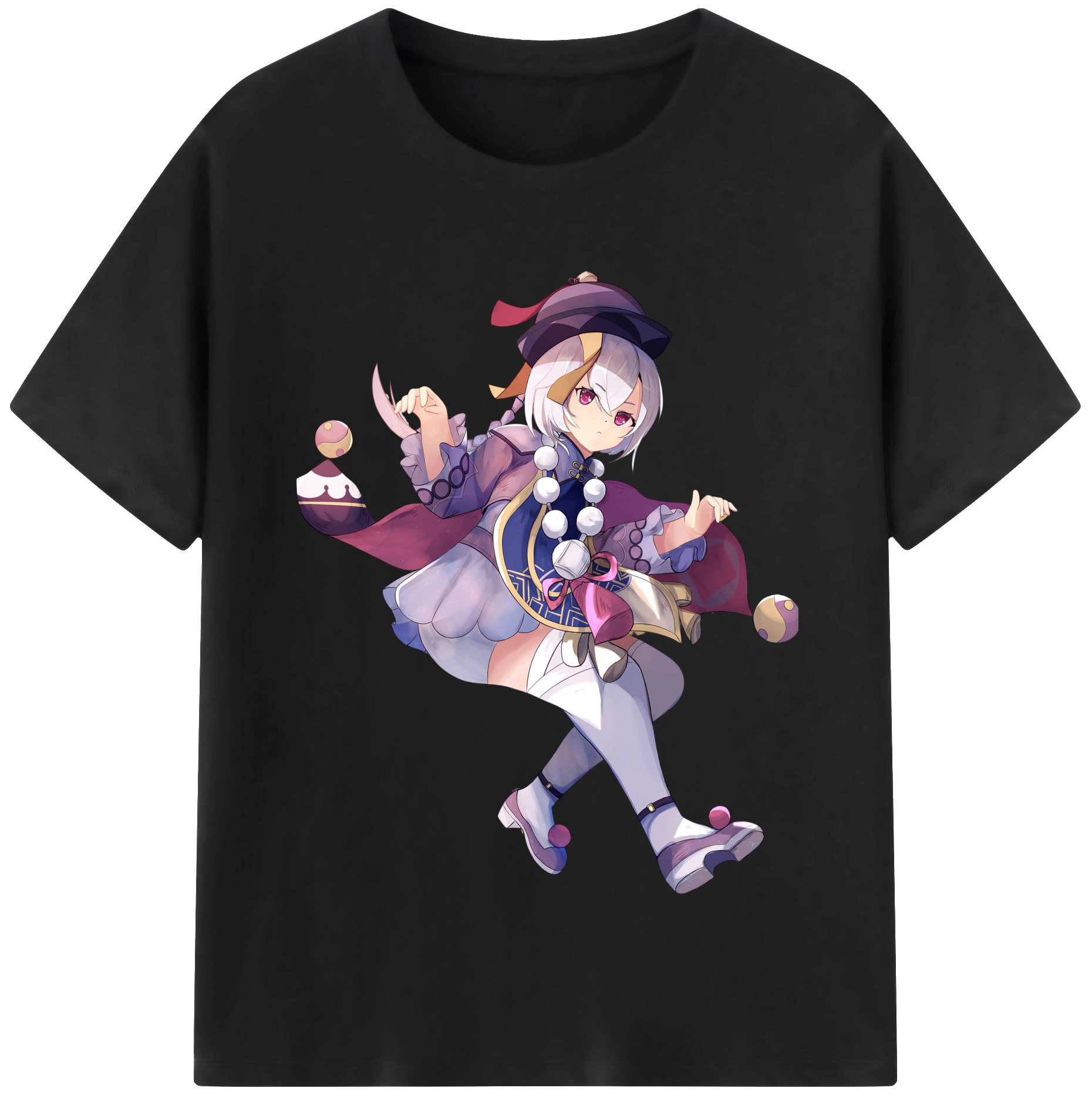 げんし神 七七 なな  genshin Nana レディースカジュアルプリントTシャツ（綿100％）