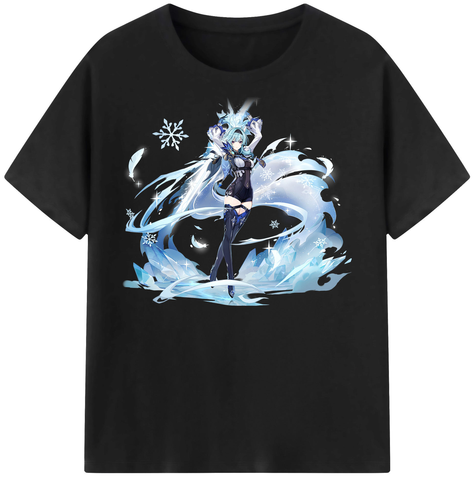 げんし神 优菈 ゆうら genshin Yūra レディースカジュアルプリントTシャツ（綿100％）