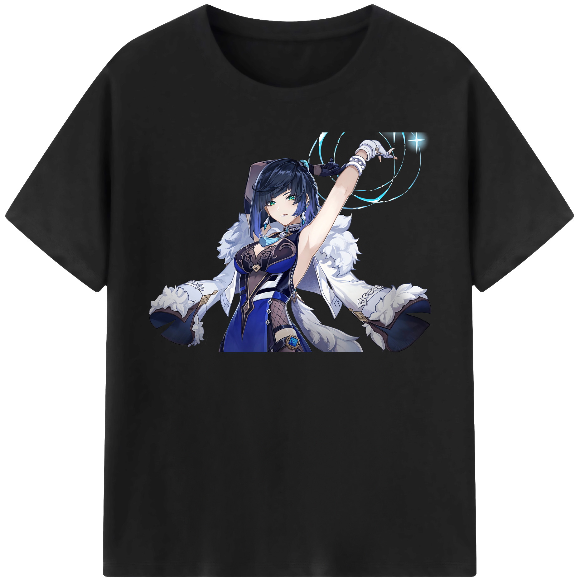 げんし神 夜兰 やらん genshin Yaran レディースカジュアルプリントTシャツ（綿100％）
