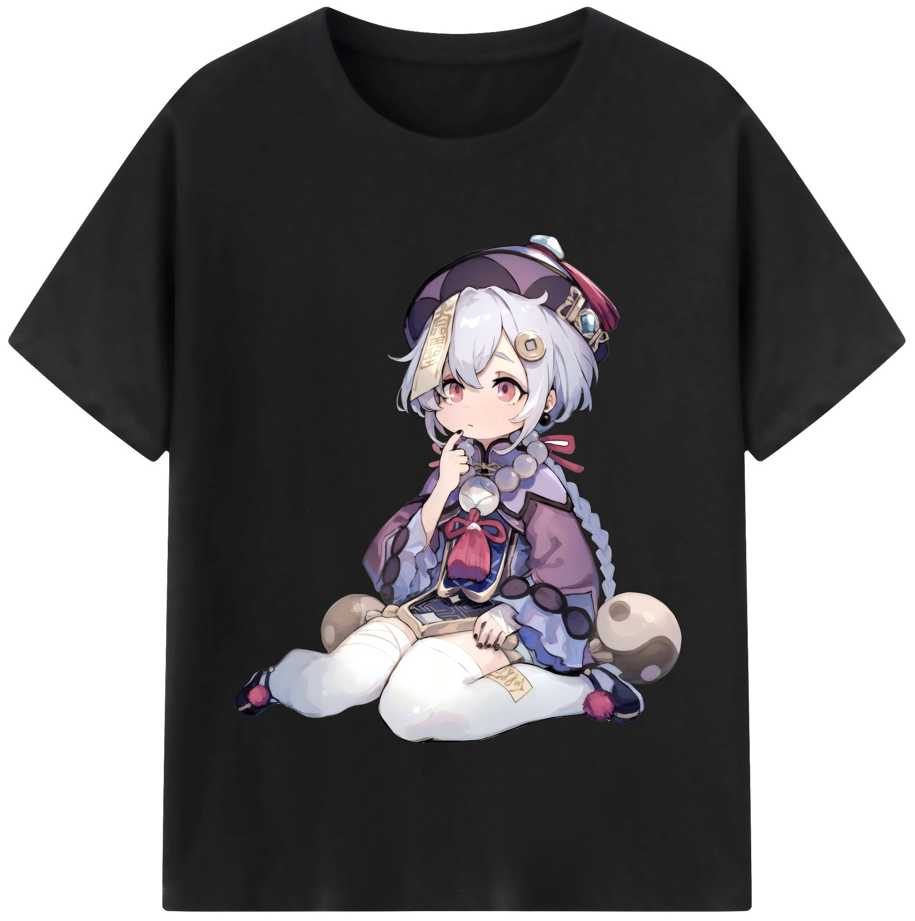 げんし神 七七 なな  genshin Nana レディースカジュアルプリントTシャツ（綿100％）