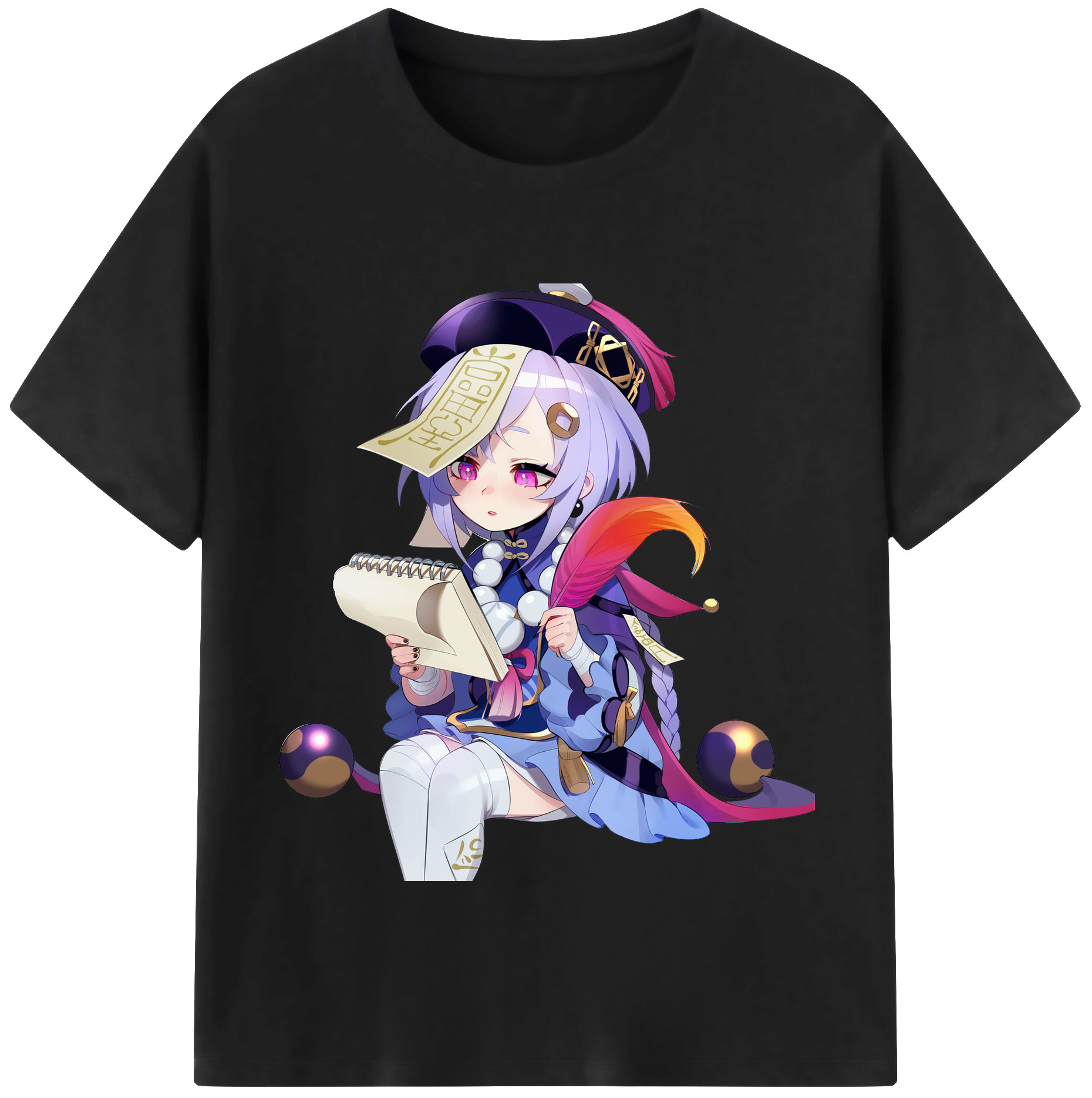 げんし神 七七 なな  genshin Nana レディースカジュアルプリントTシャツ（綿100％）