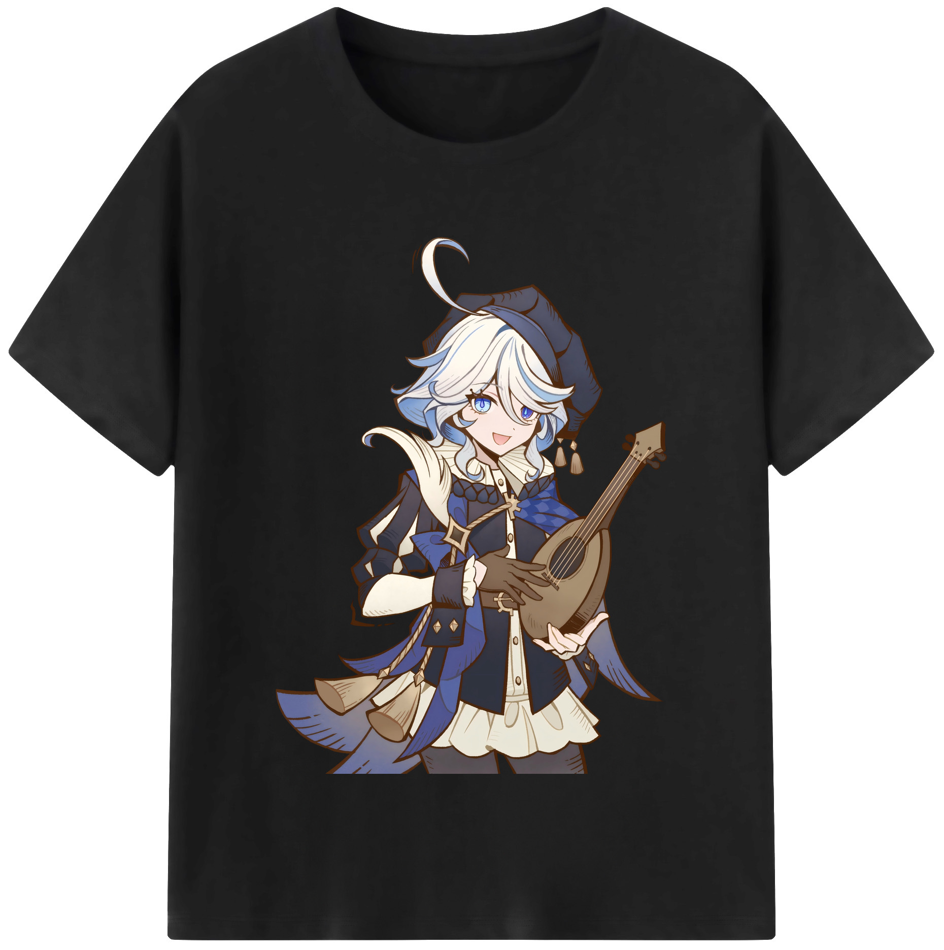 げんし神 フリーナ genshin Furina レディースカジュアルプリントTシャツ（綿100％）