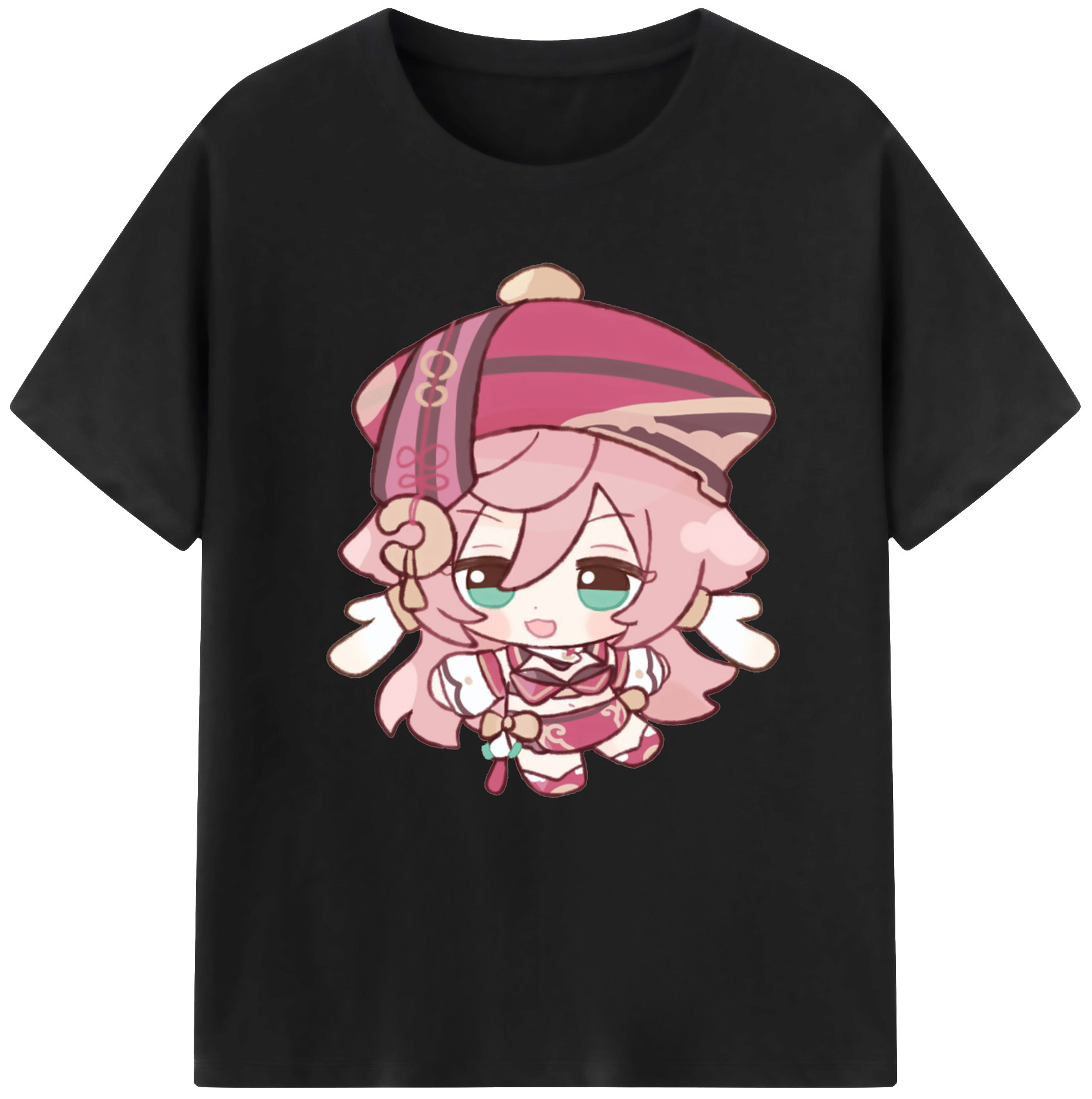 げんし神 ヤンフェイ genshin Yanfei レディースカジュアルプリントTシャツ（綿100％）