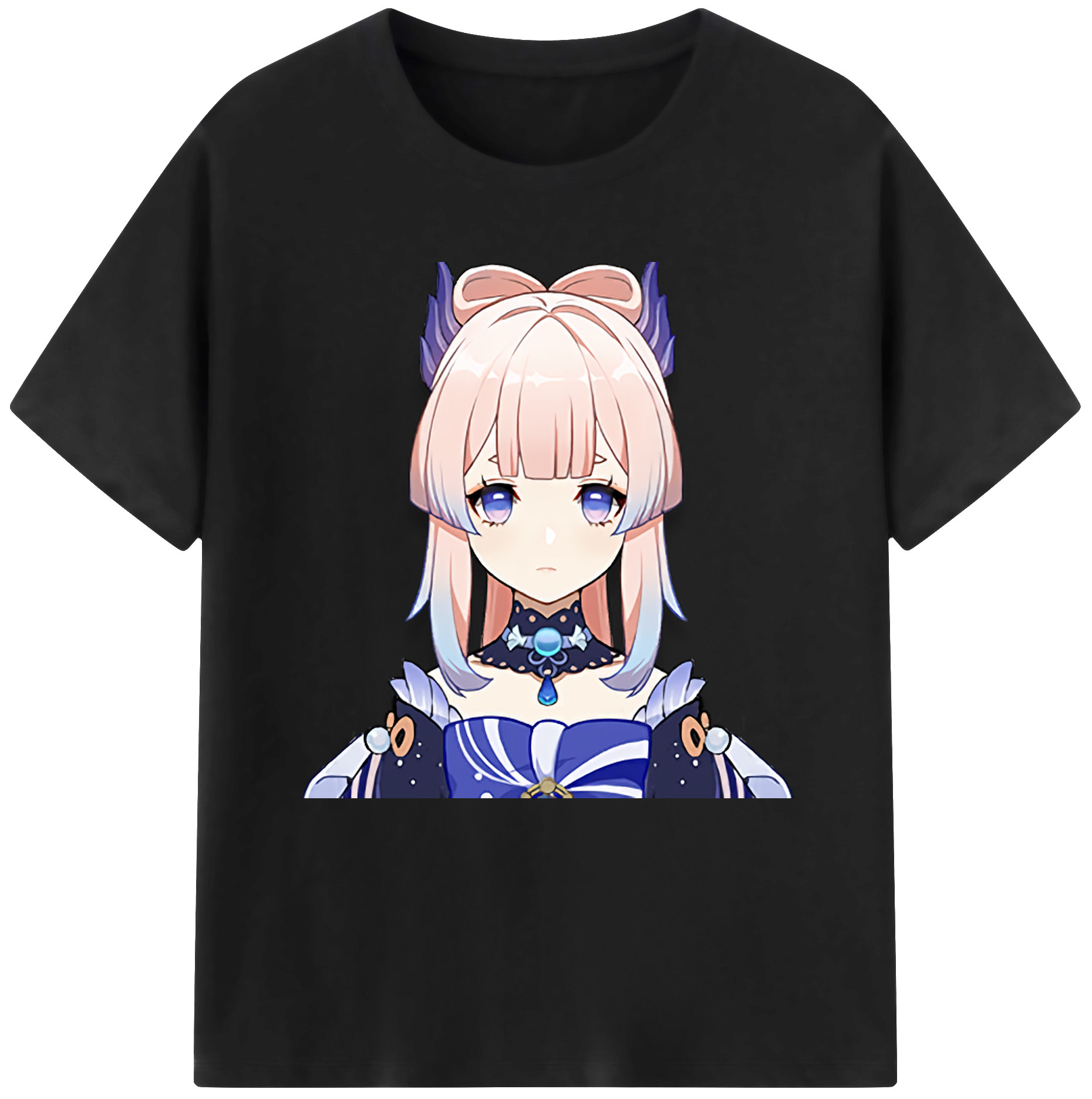 げんし神 珊瑚宮心海 サンゴノミヤ・ココミ genshin Sangonomiya Kokomi レディースカジュアルプリントTシャツ（綿100％）